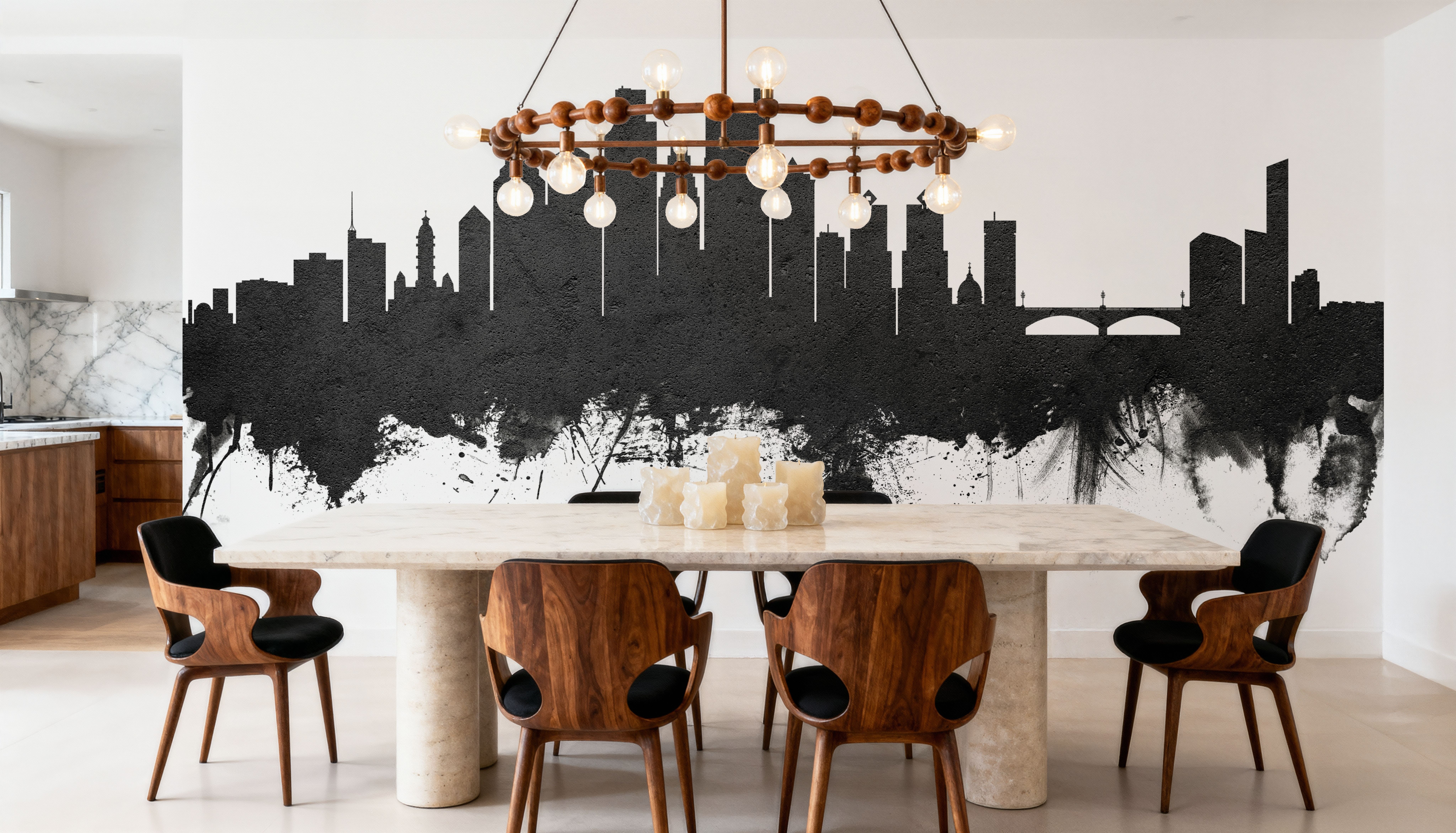 Philadelphia Skyline Black & White