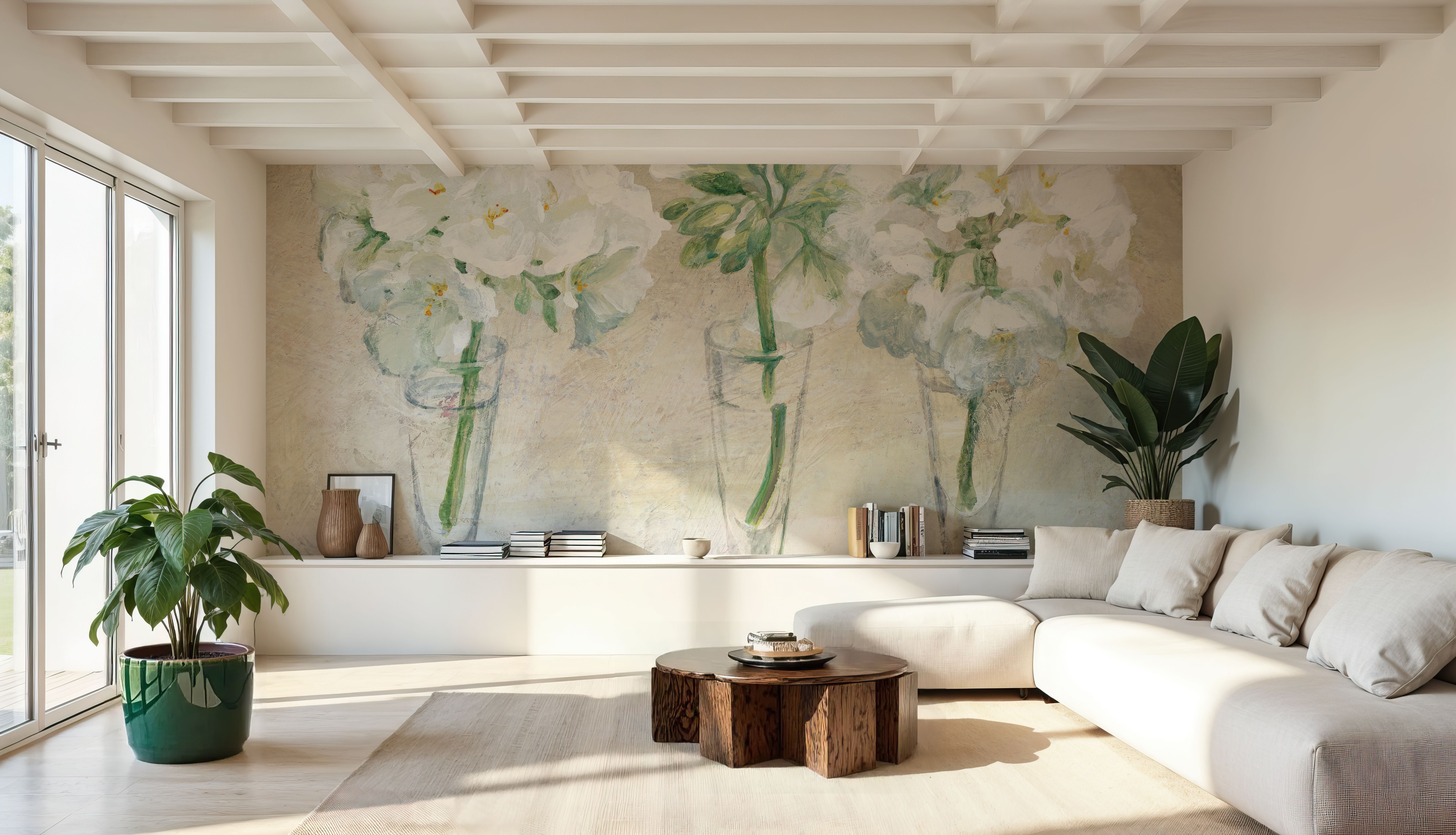 Geraniums in Glasses II Neutral