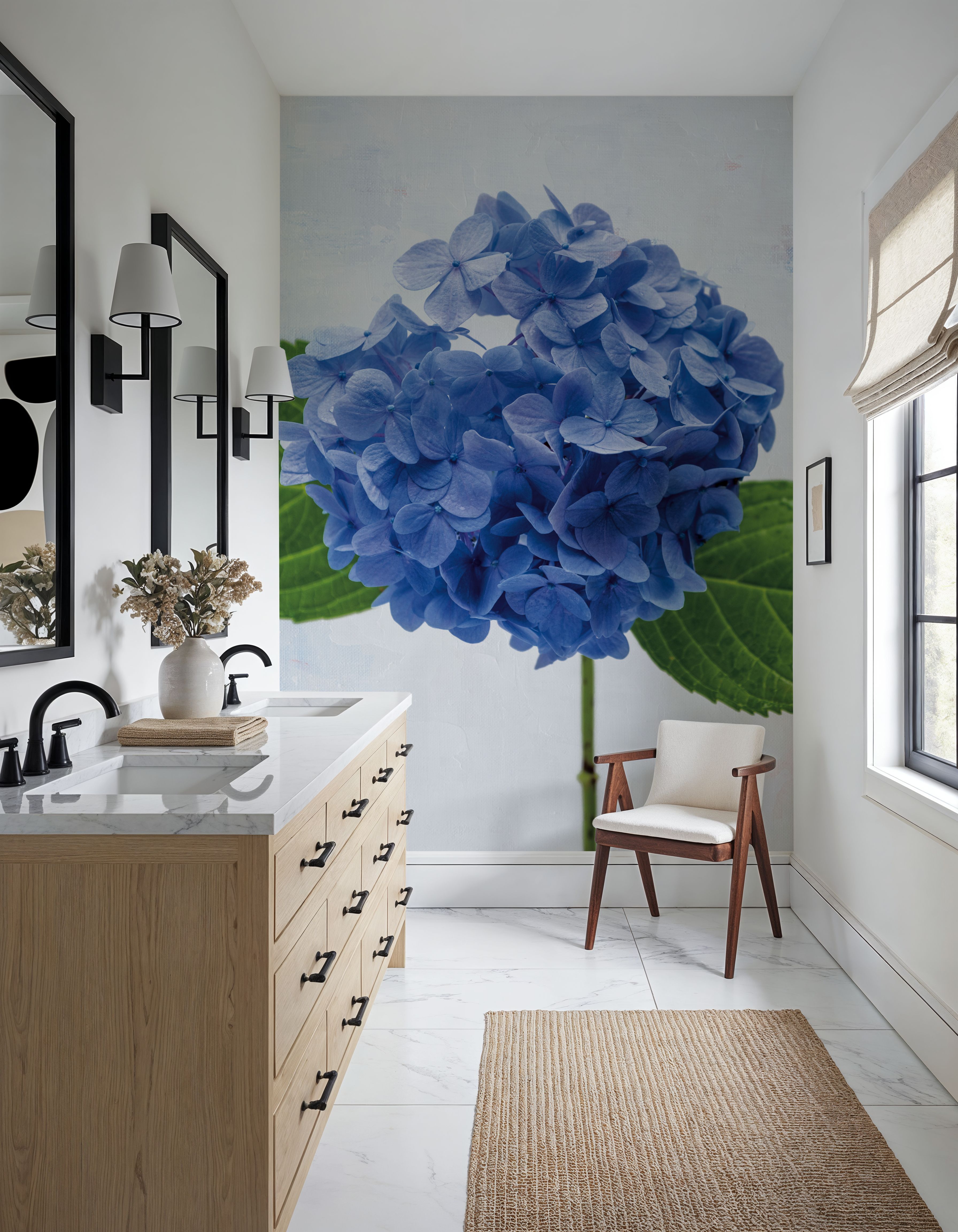 Bright Blue Hydrangea