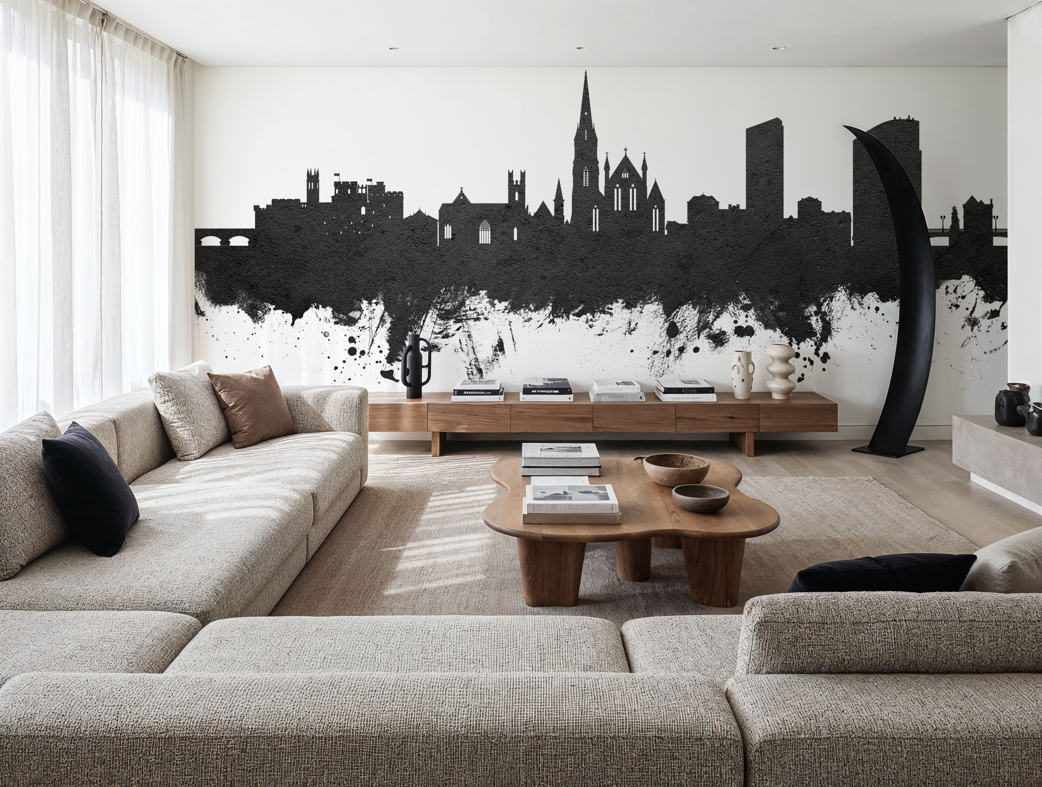 Limerick Ireland Skyline Black & White