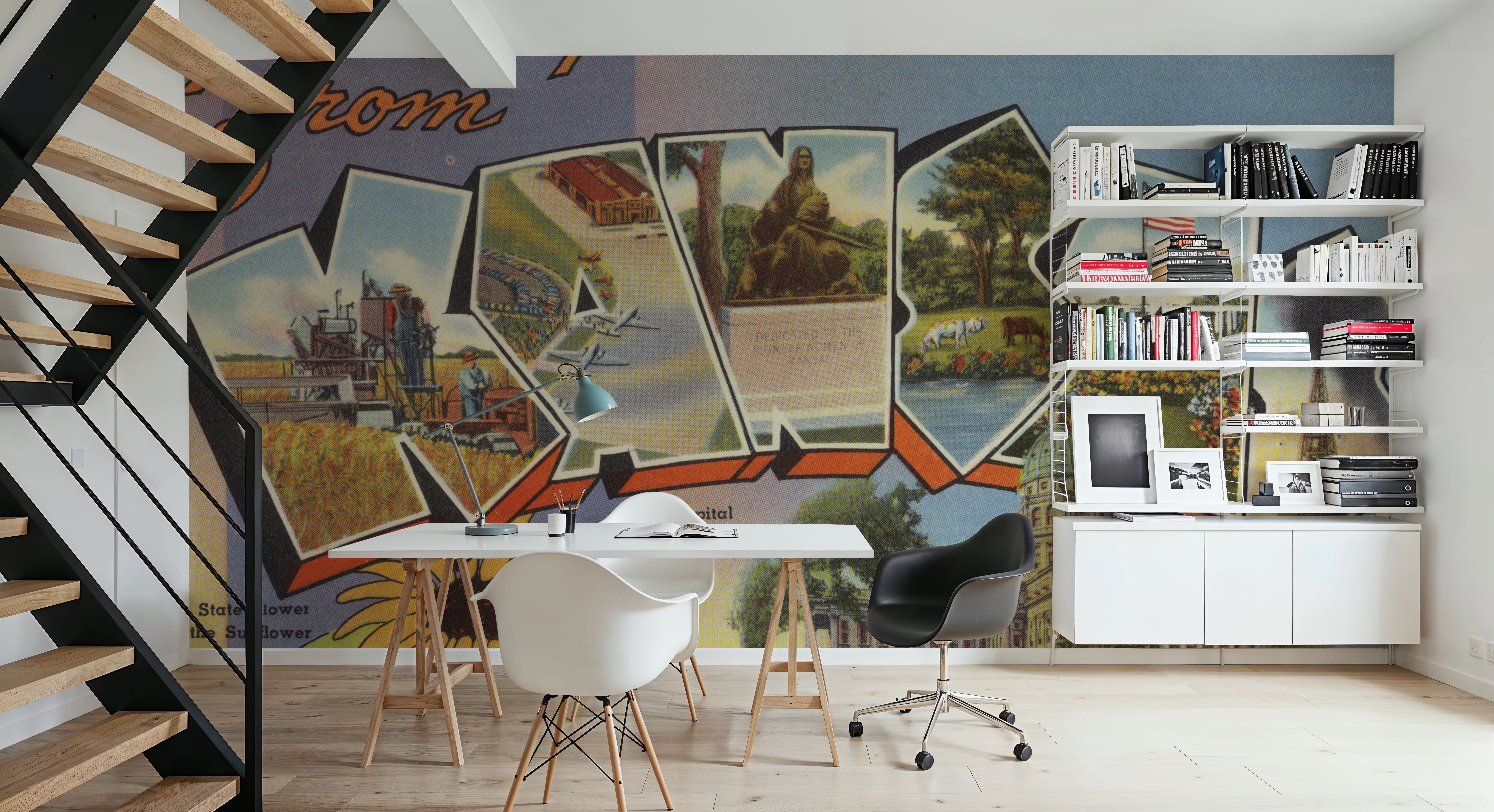 Greetings from Kansas - Screenprint Postcard