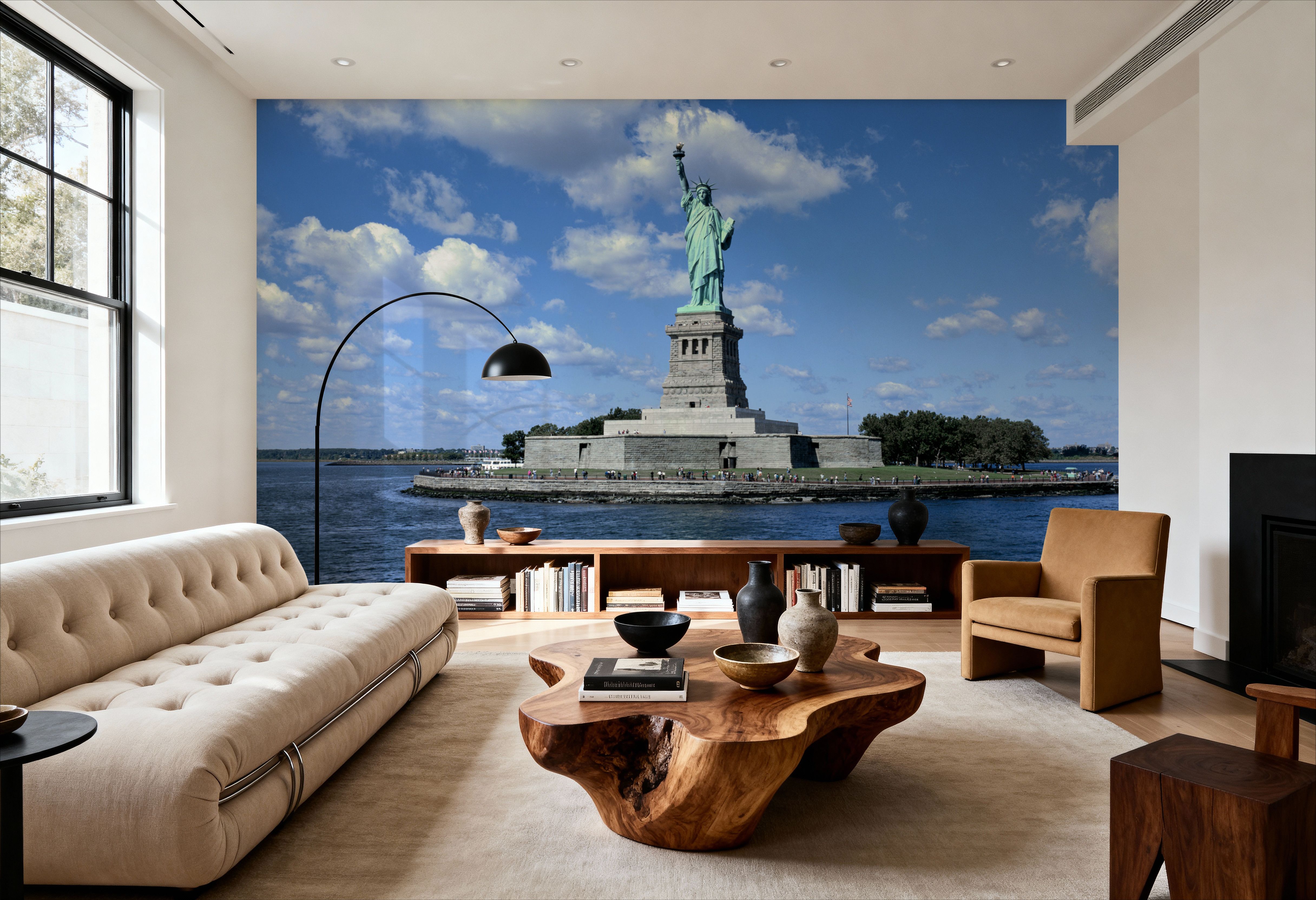 Clouds over the Statue of Liberty