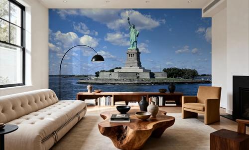 Clouds over the Statue of Liberty