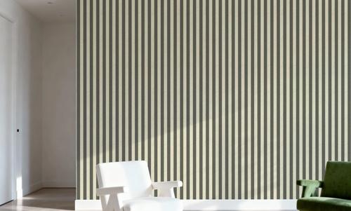 Ticking Awning Stripes, Liquorice