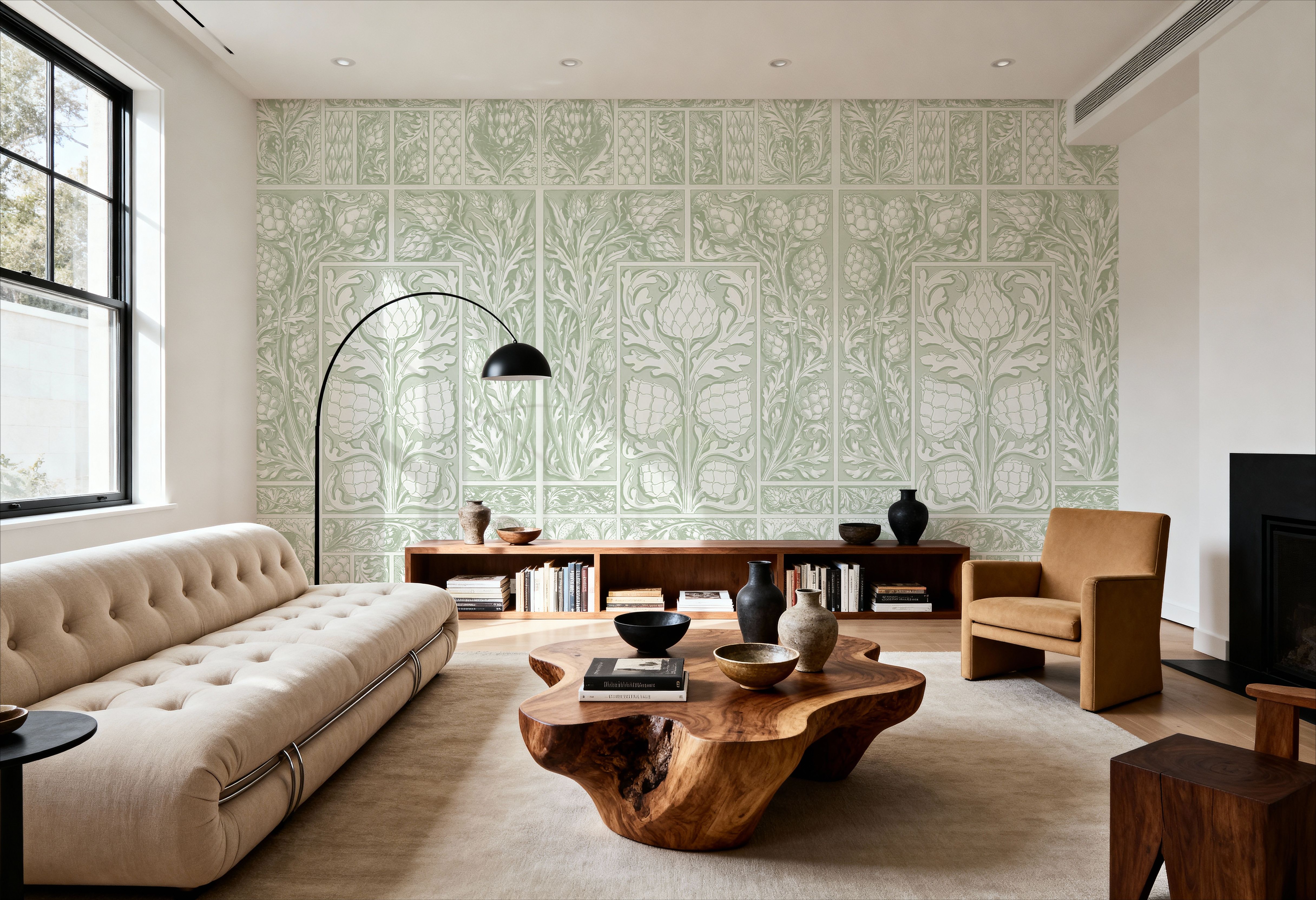 Clear Thistle Wall Green