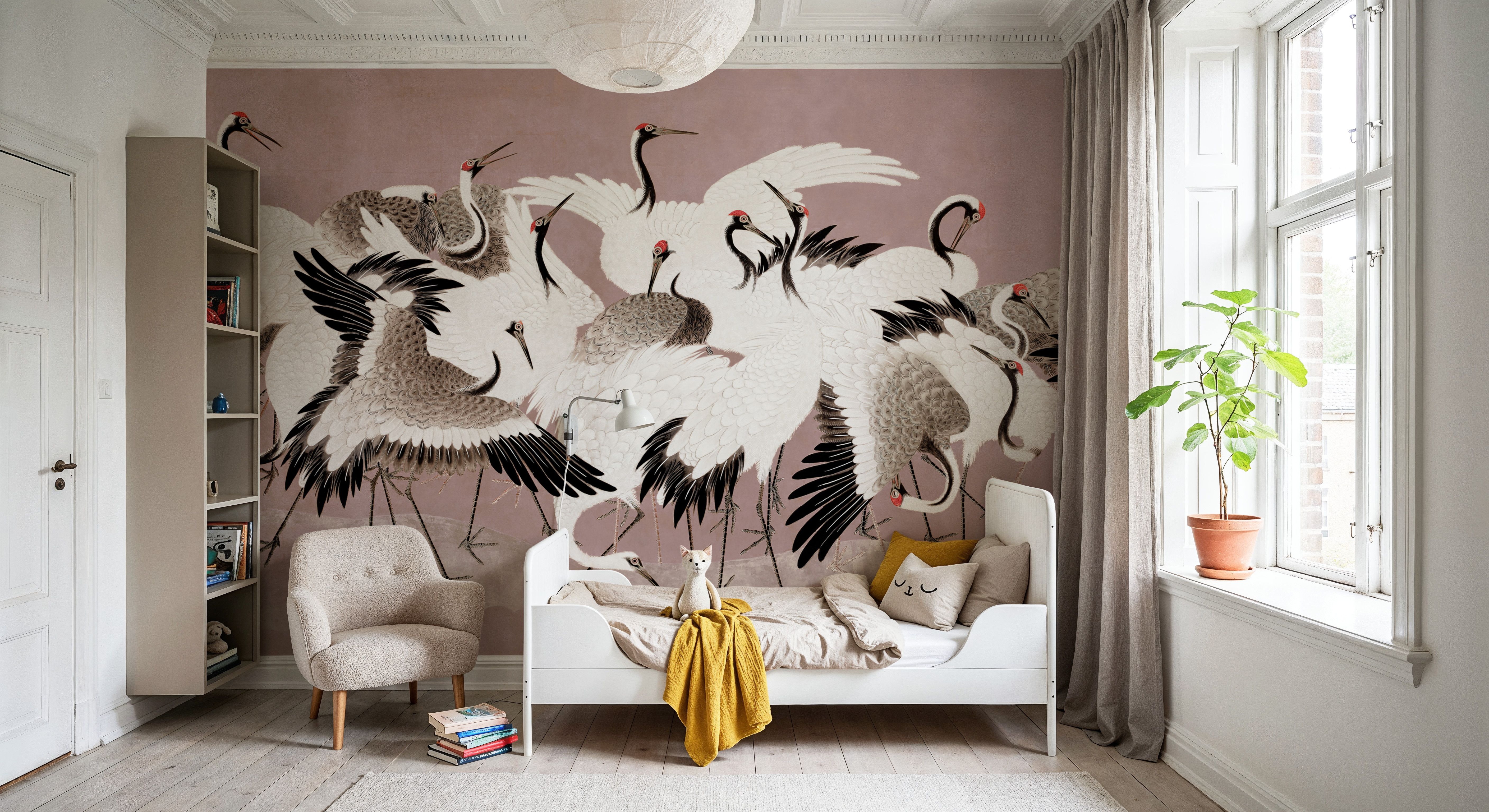 Japanese Flock of Cranes, Rosebud