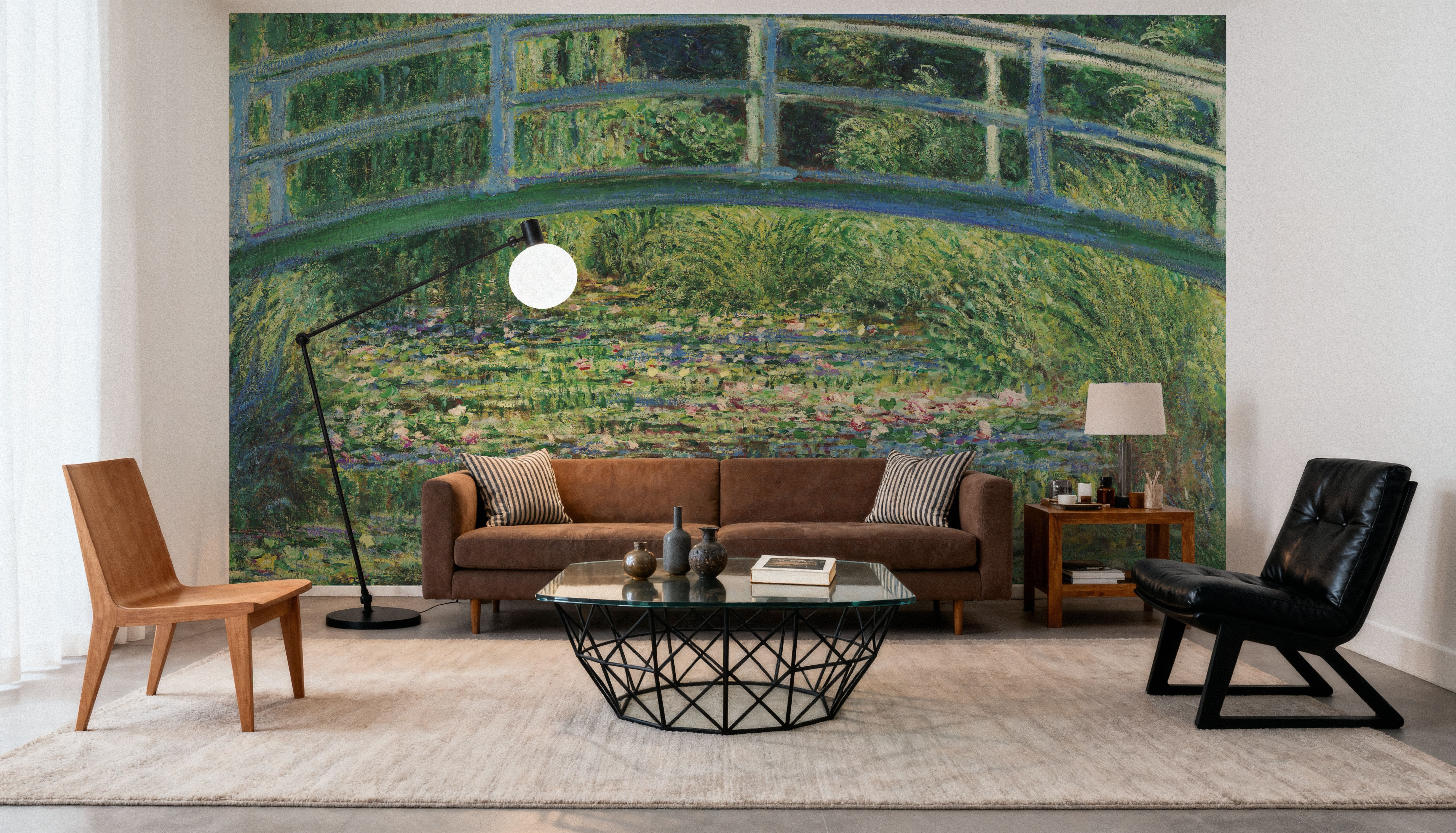 Water Lilies and Japanese Bridge