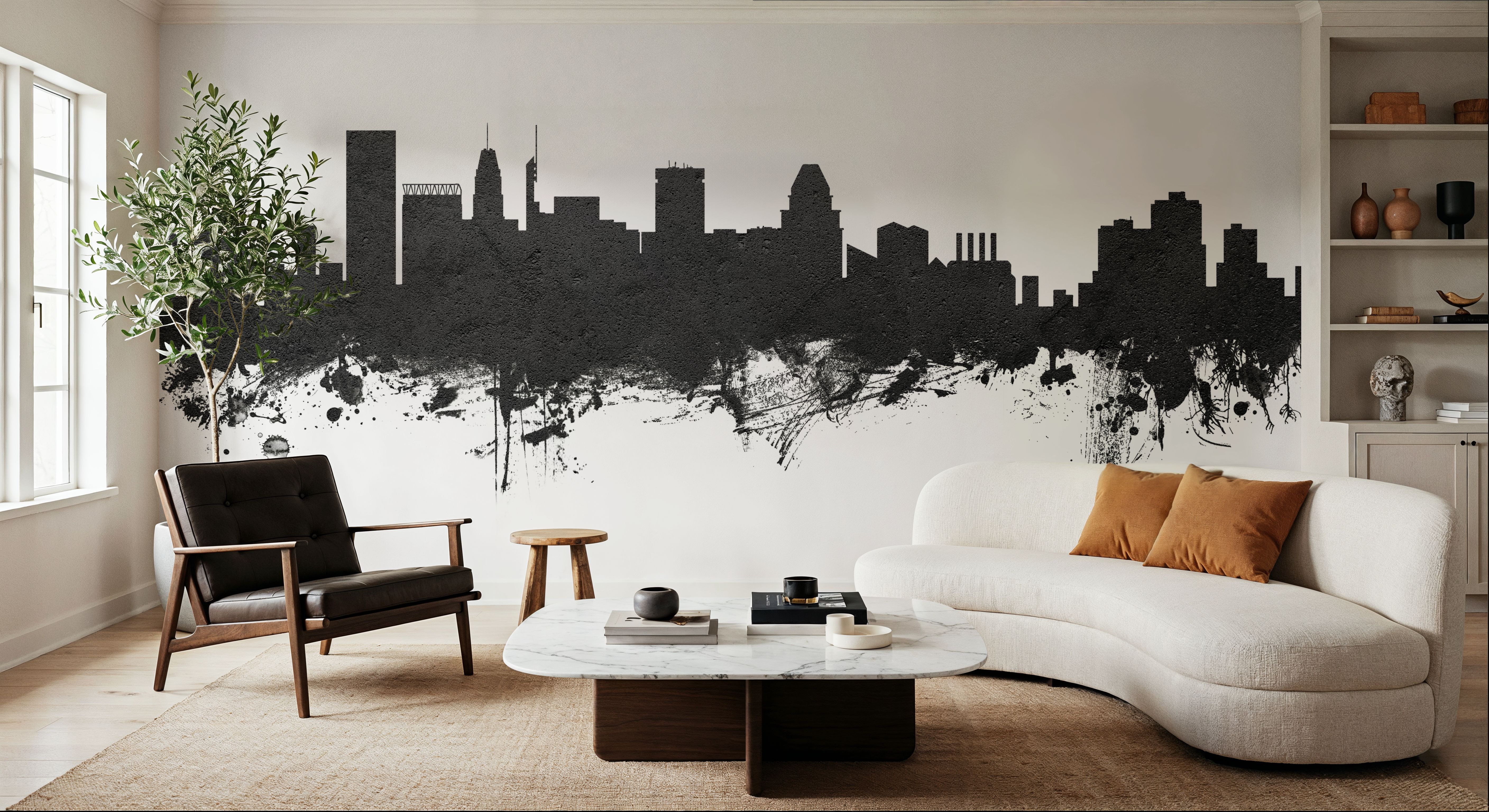 Baltimore Skyline Black & White
