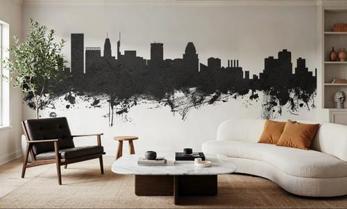 Baltimore Skyline Black & White