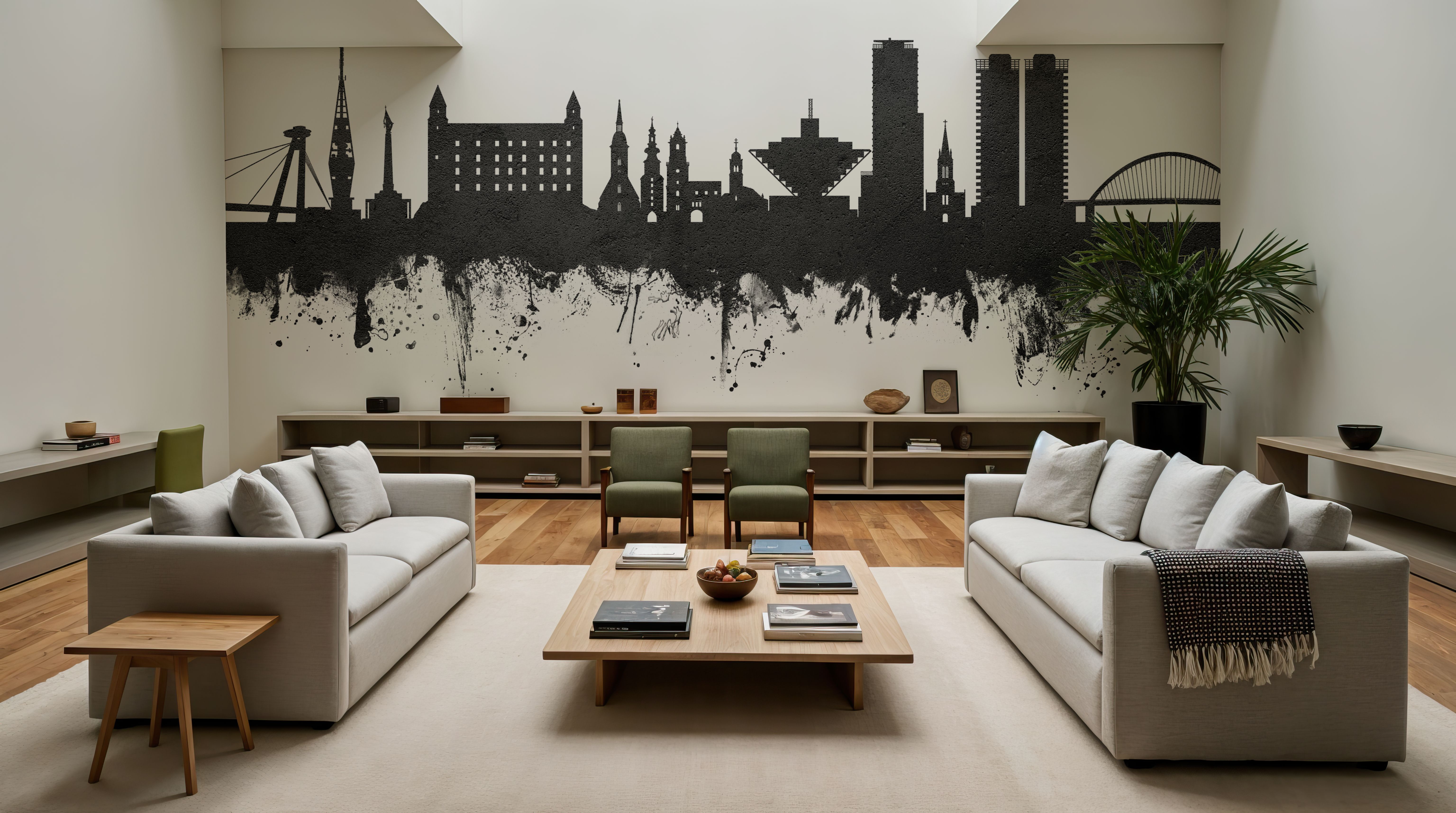 Bratislava Slovakia Skyline Black & White