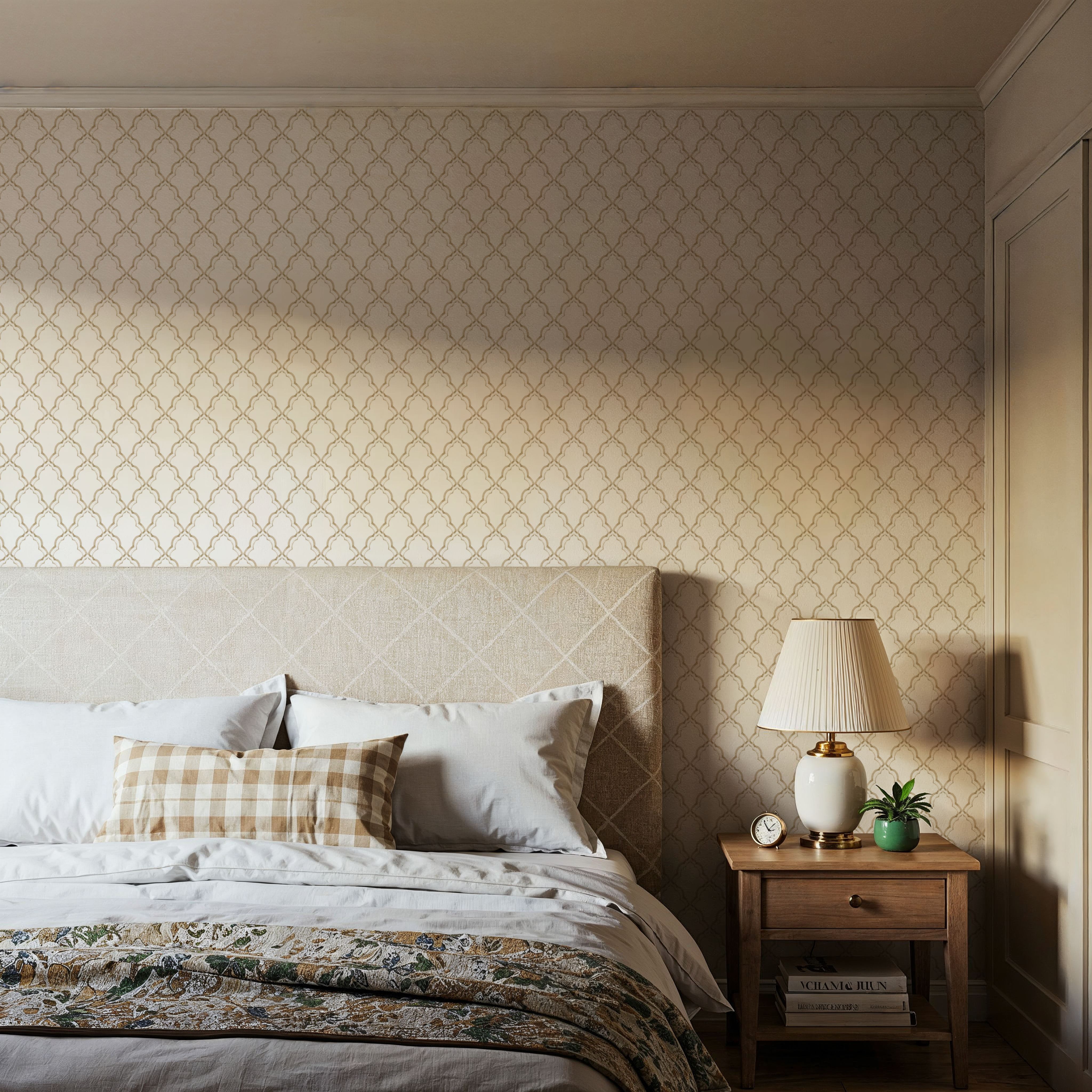 Medallion Trellis, Beige