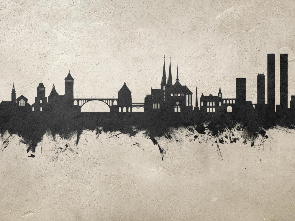 Luxembourg City Skyline Concrete