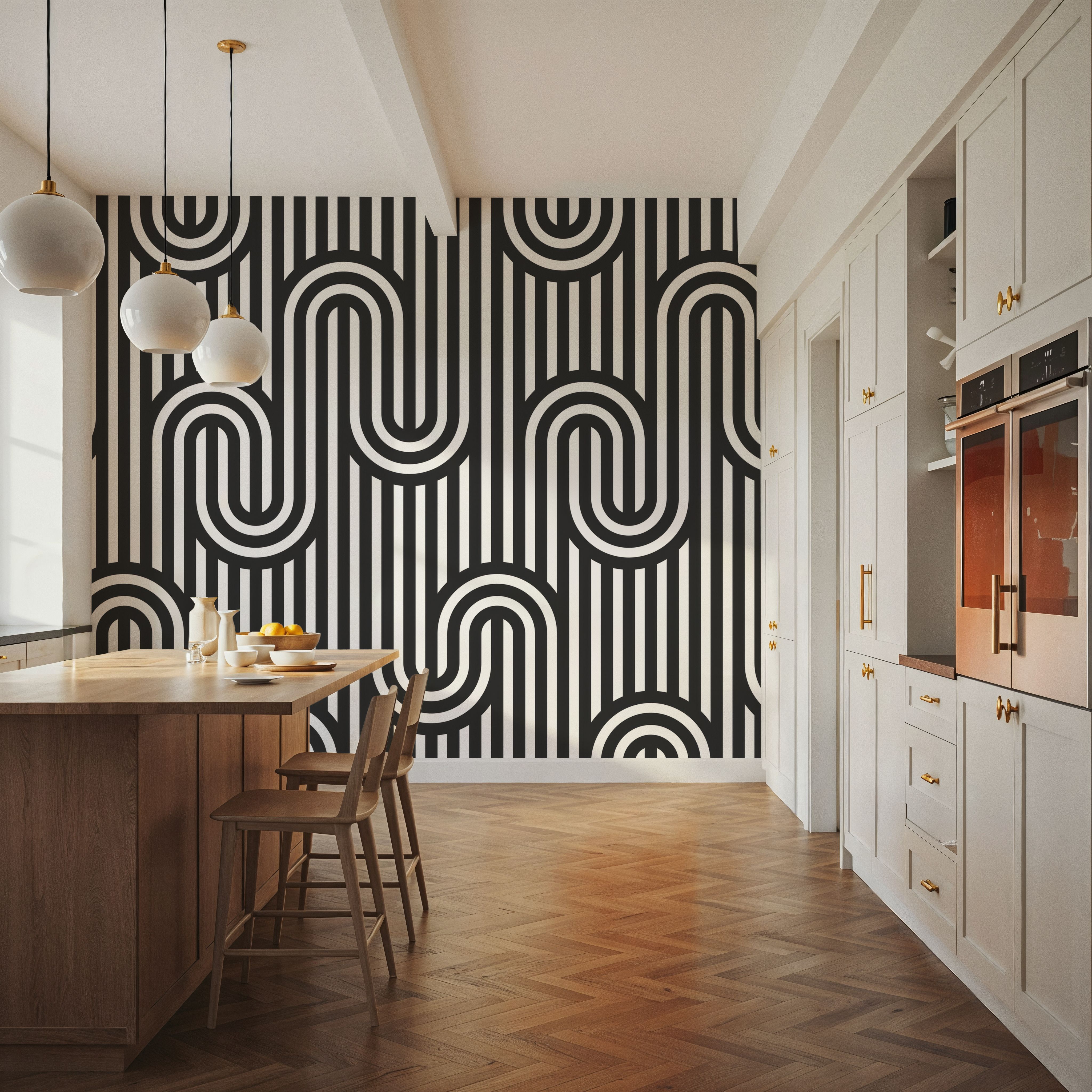 Wall Mural - Arch Rhythm - Abstract Stripes mural wallpaper - Offices - Wallism US - Premium, Textured or Peel & Stick