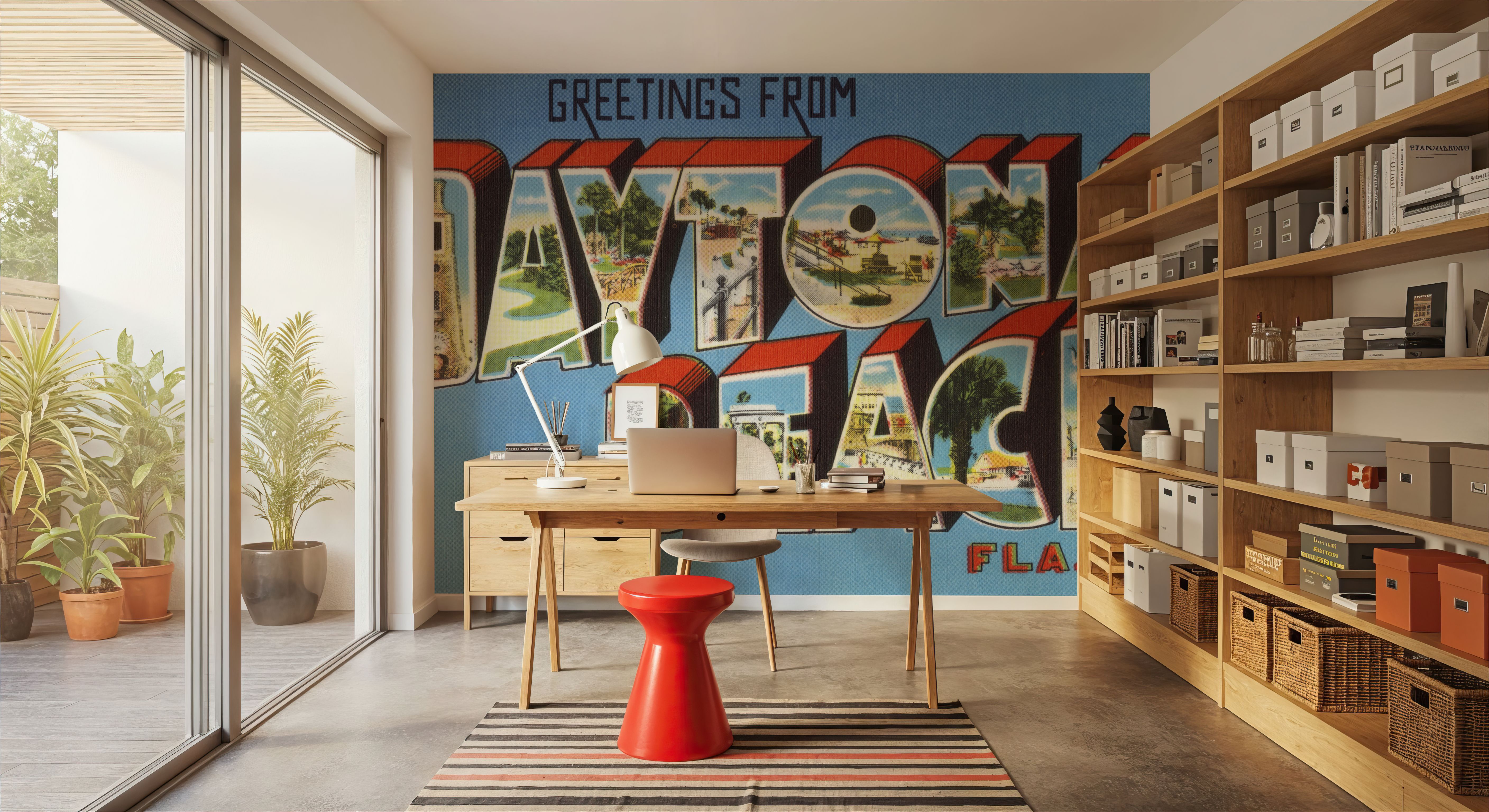 Greetings from Daytona Beach - Screenprint Postcard