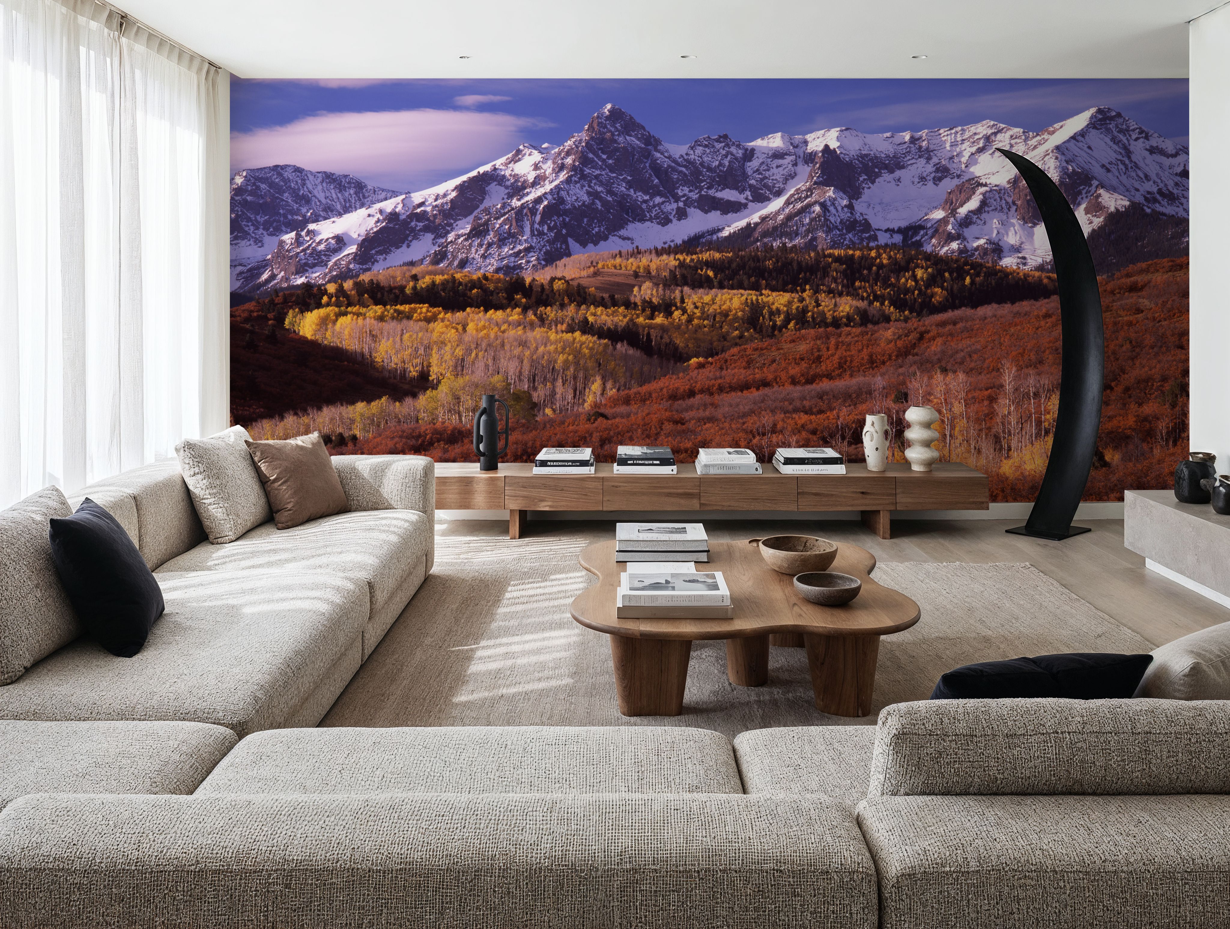 Misty Autumn Peaks Field