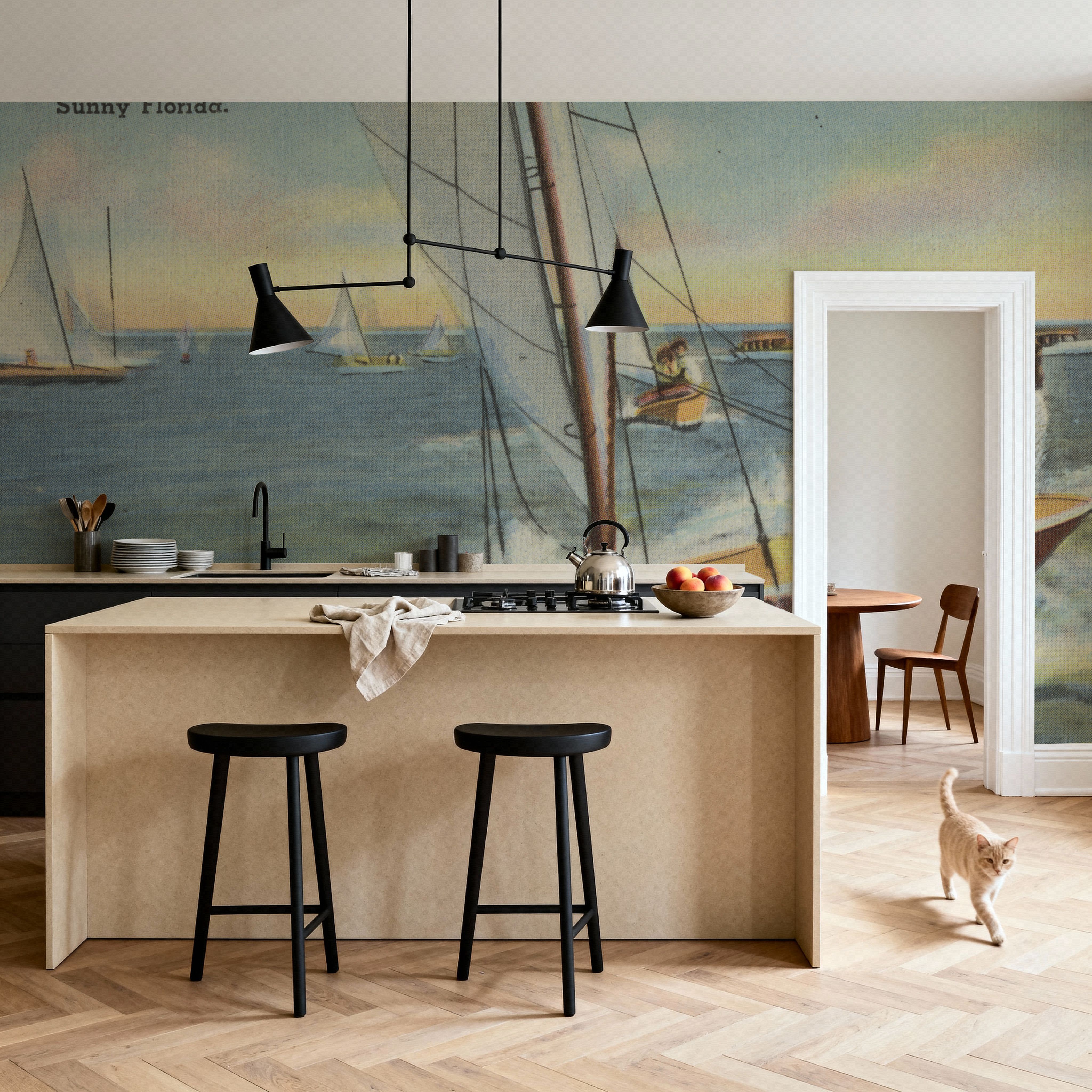 Greetings from Sunny Florida - Screenprint Postcard