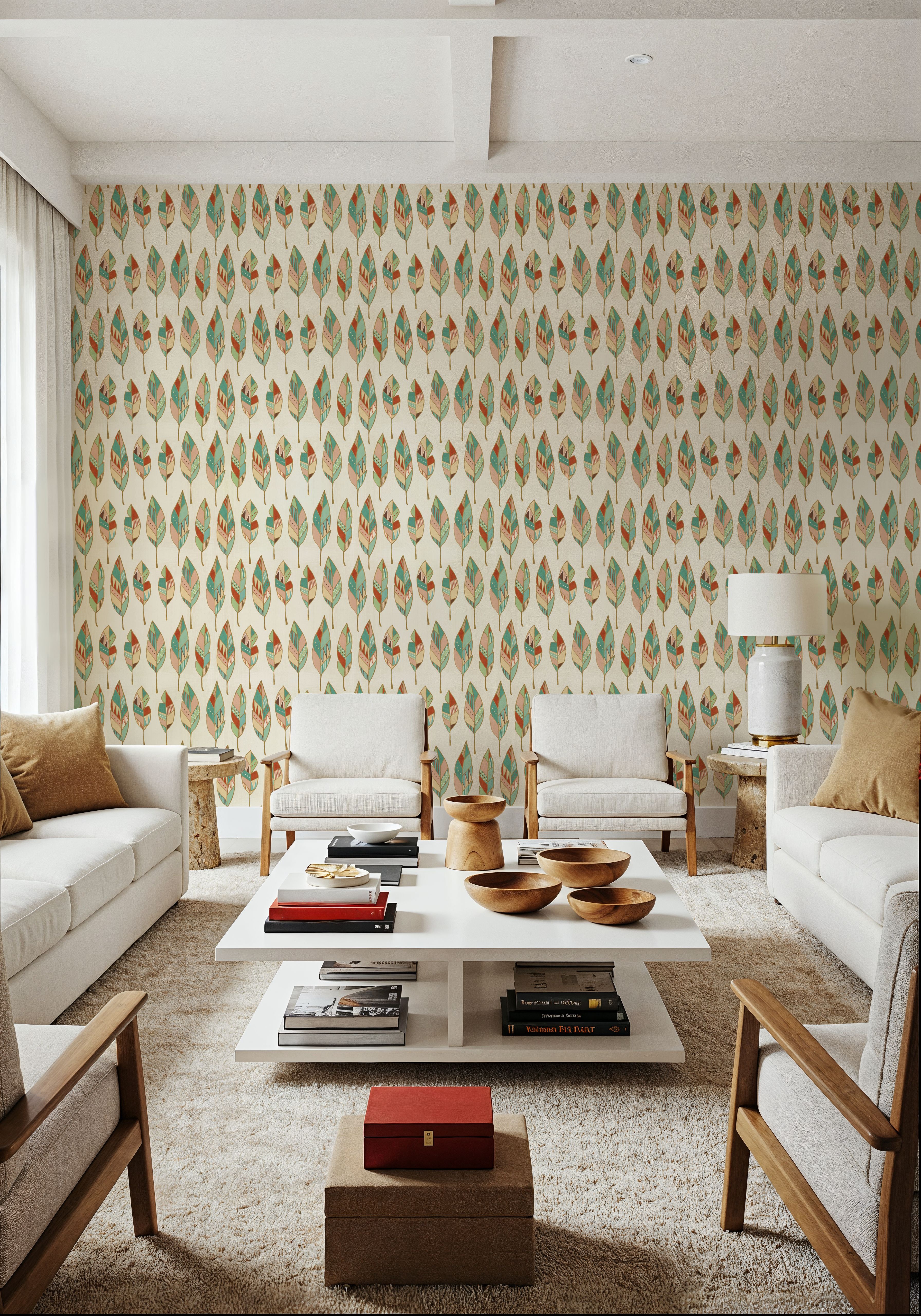 Southwestern Feathers White