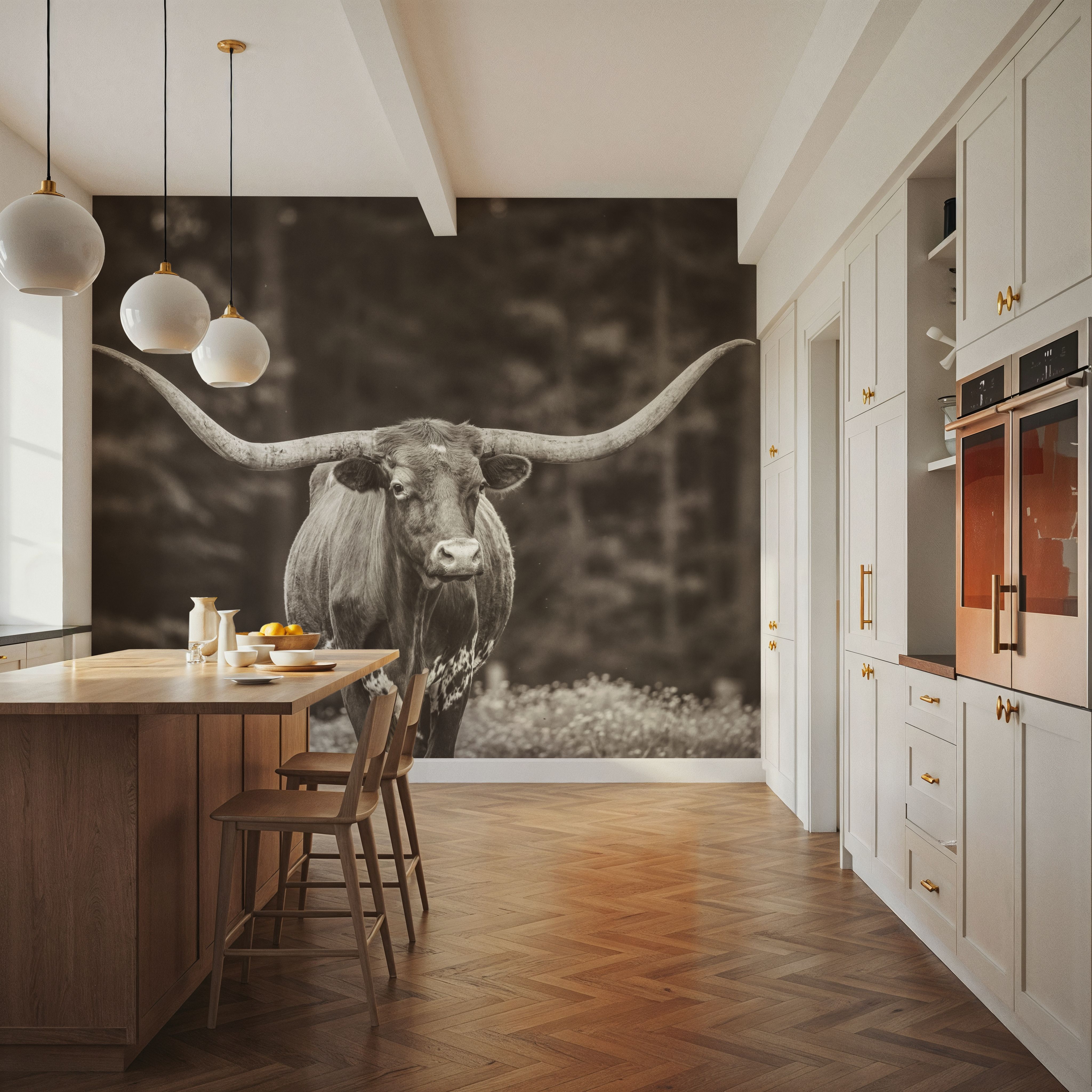 Longhorn Flowers Sepia