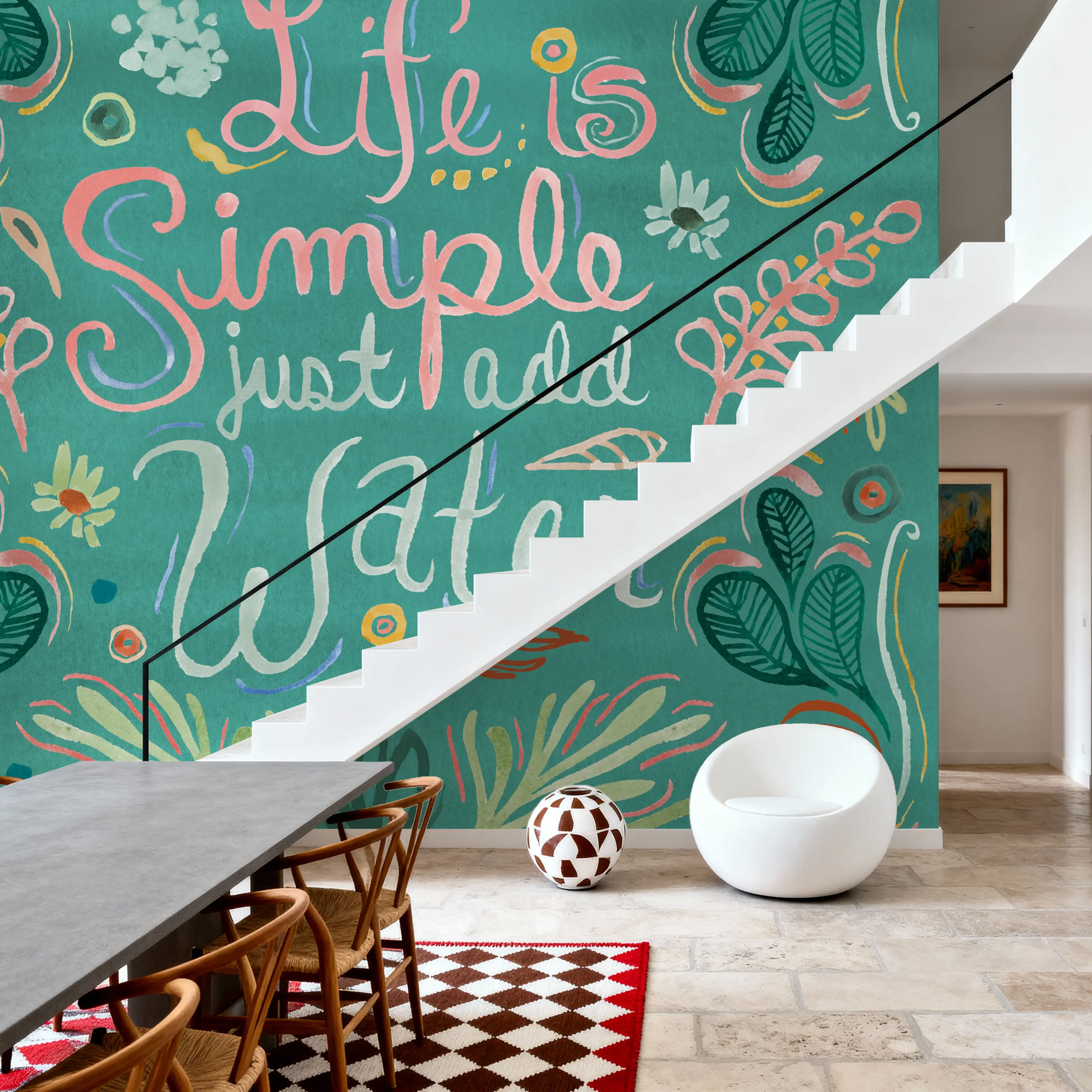 Fotobehang - Coastline VII - Grafische Kunst Mural - Groen - Slaapkamers - Wallism Nederland - Zelfklevend of Vliesbehang