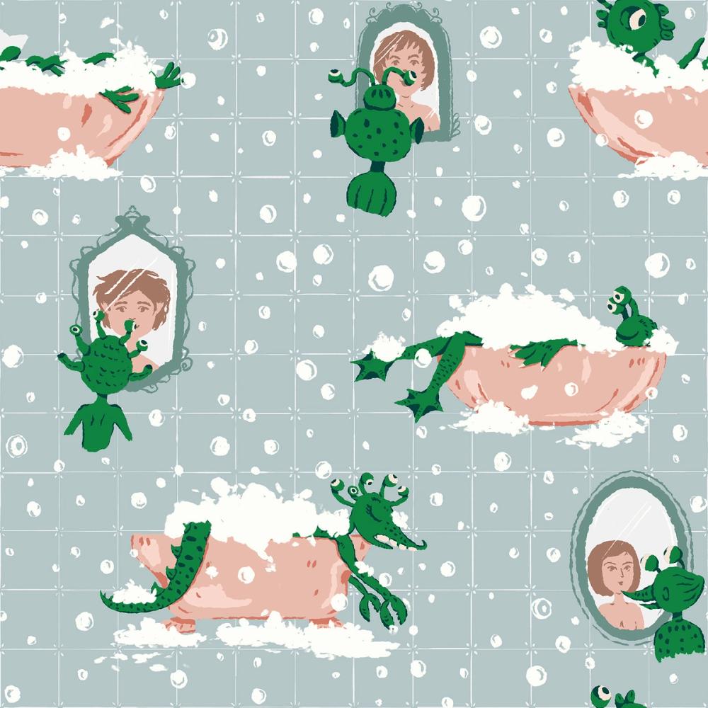 Aliens Bath Time, French Blue