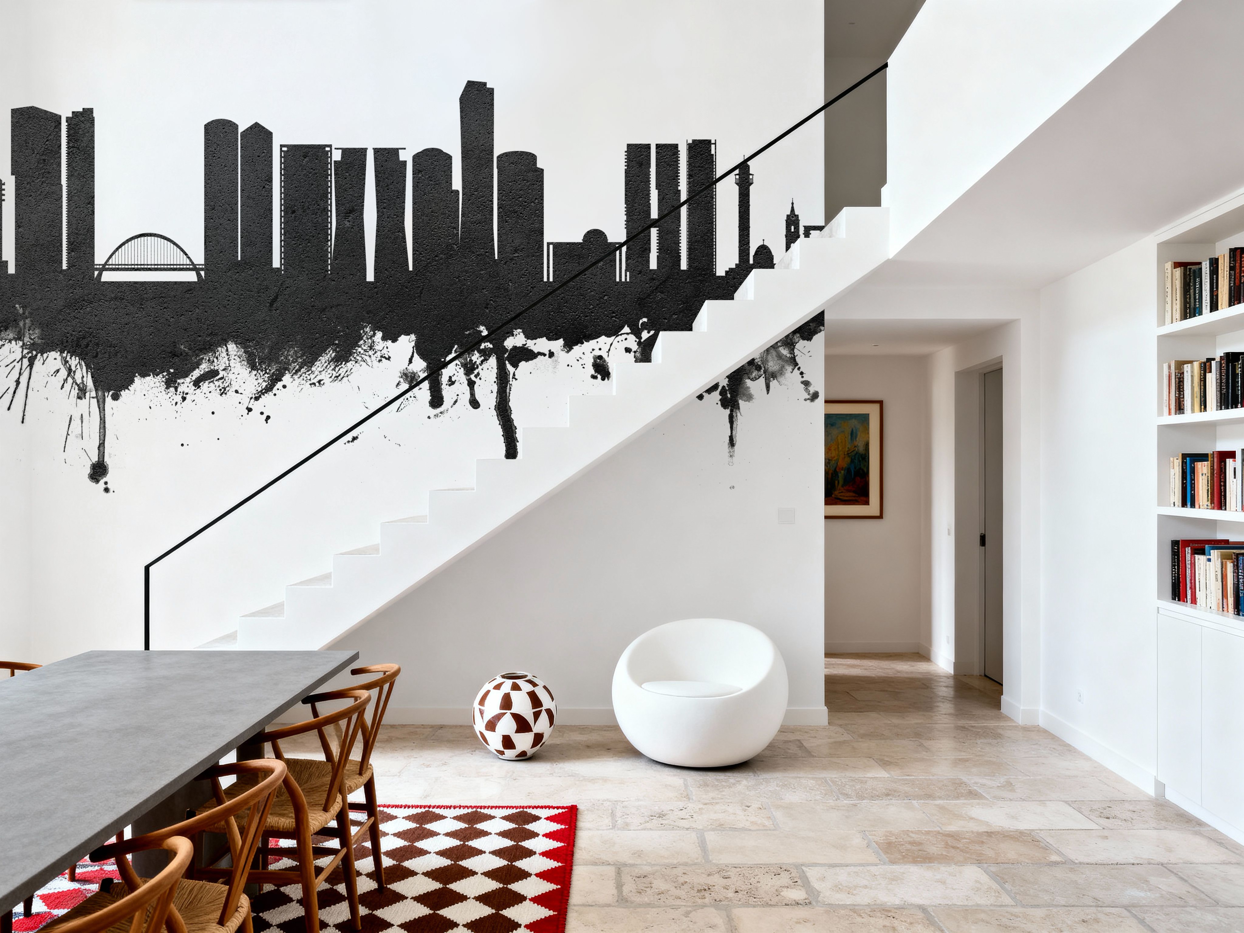 Tel Aviv Skyline Black & White