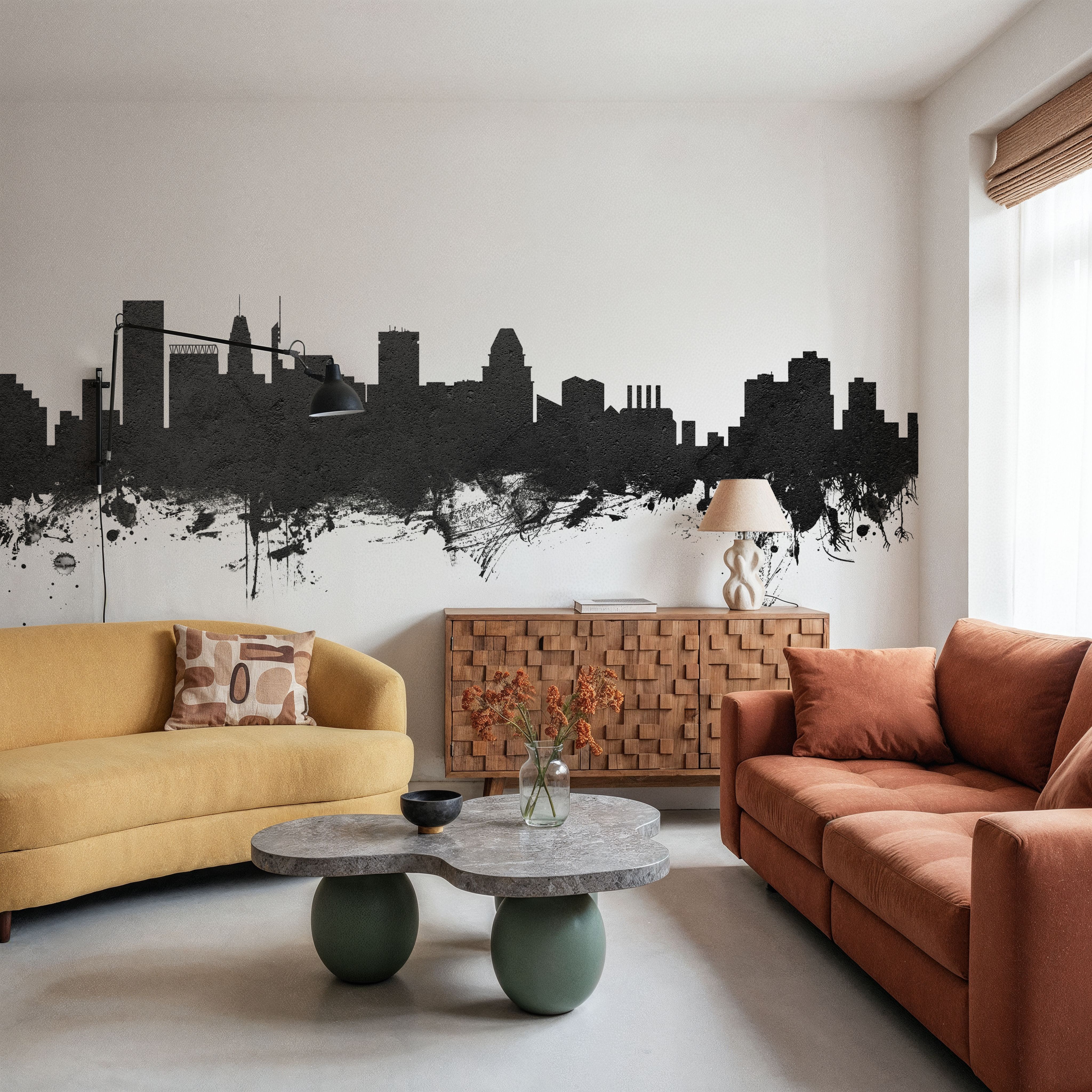 Baltimore Skyline Black & White