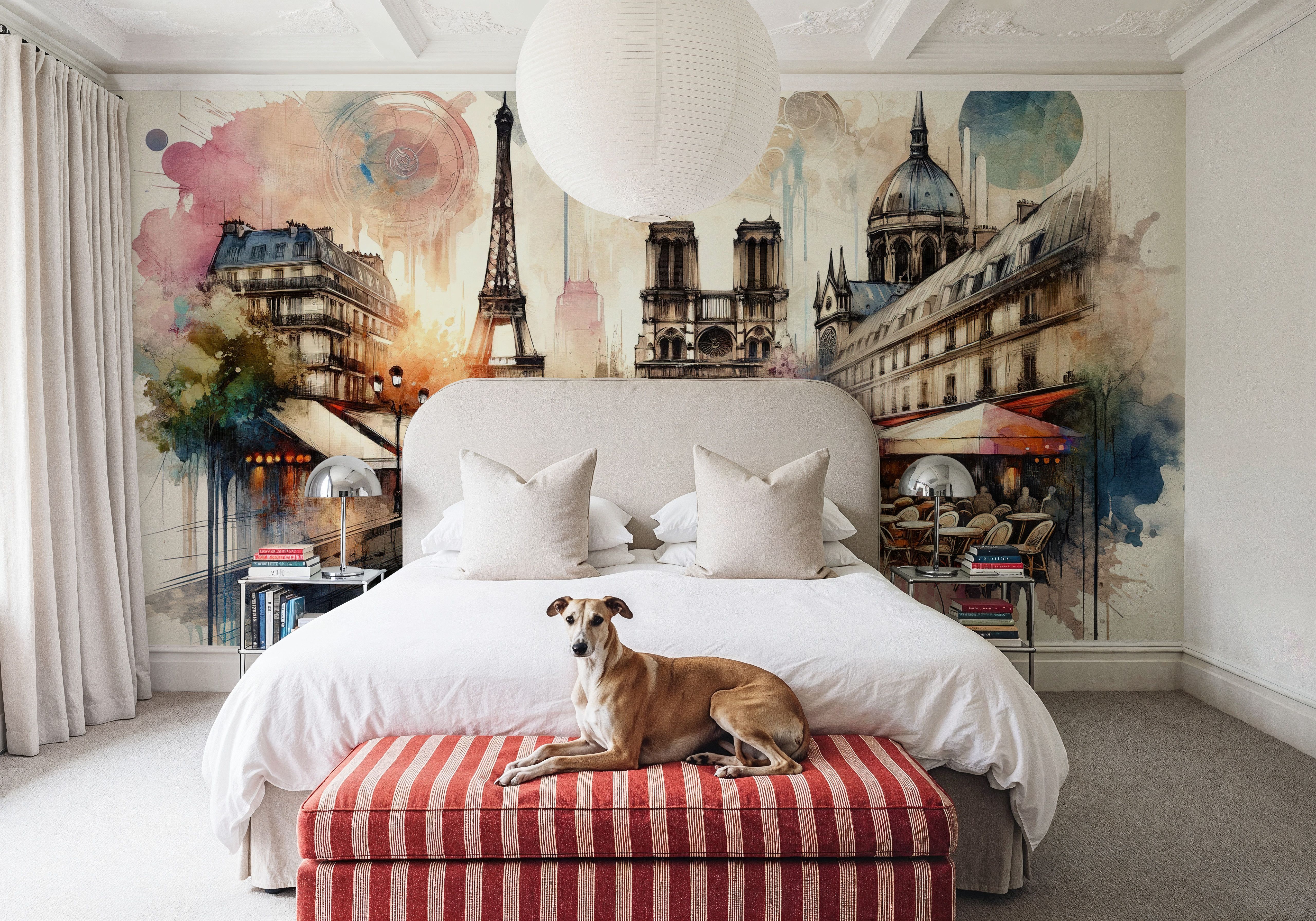 Watercolor Abstract Paris