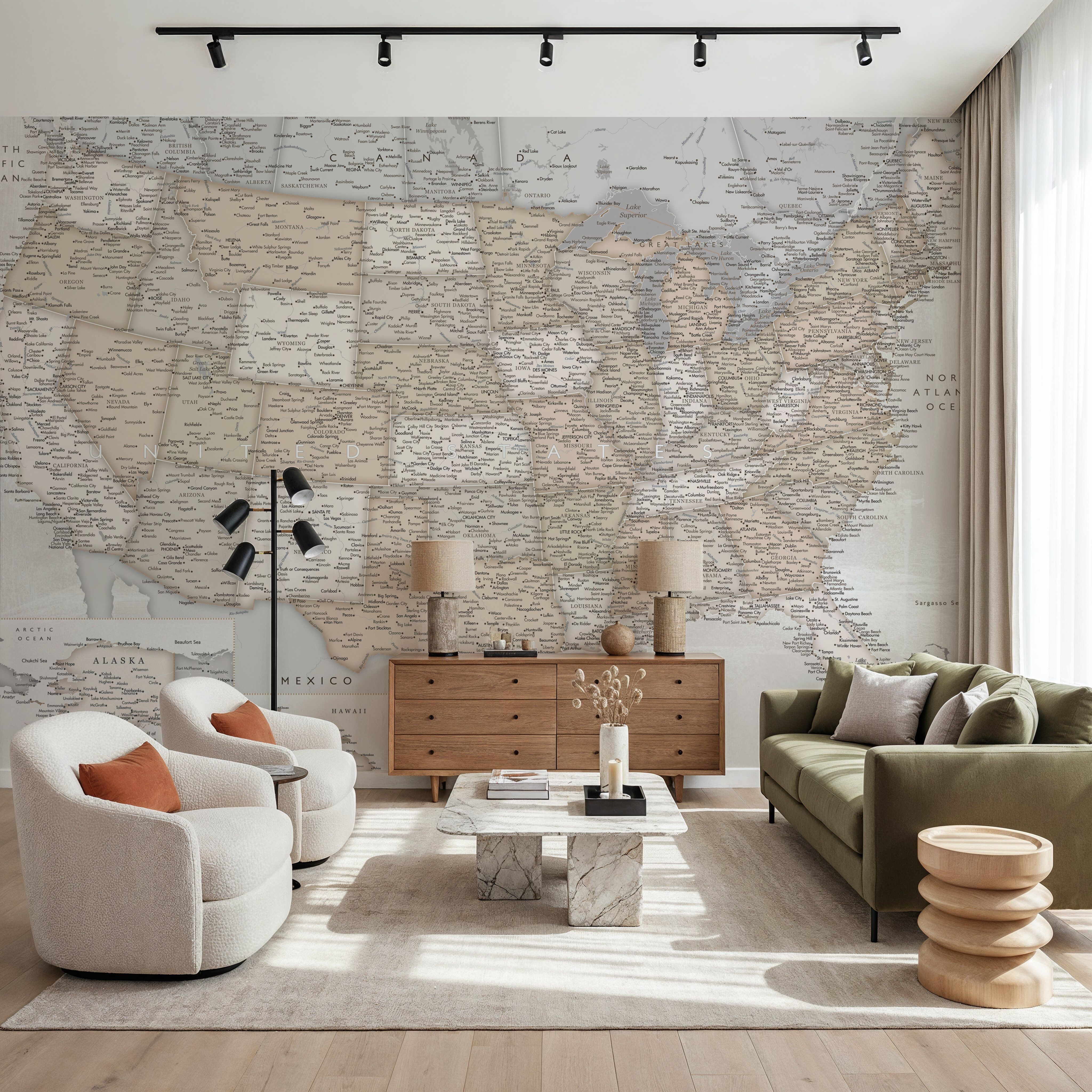 US Map Detailed - Lucille