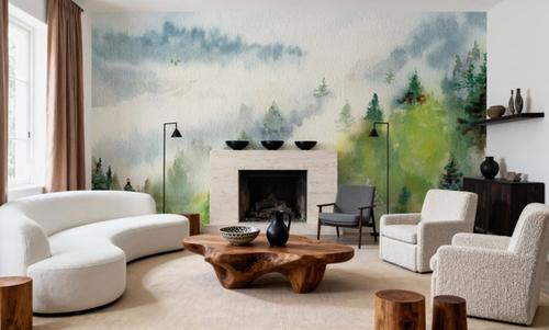 Watercolor Evergreen