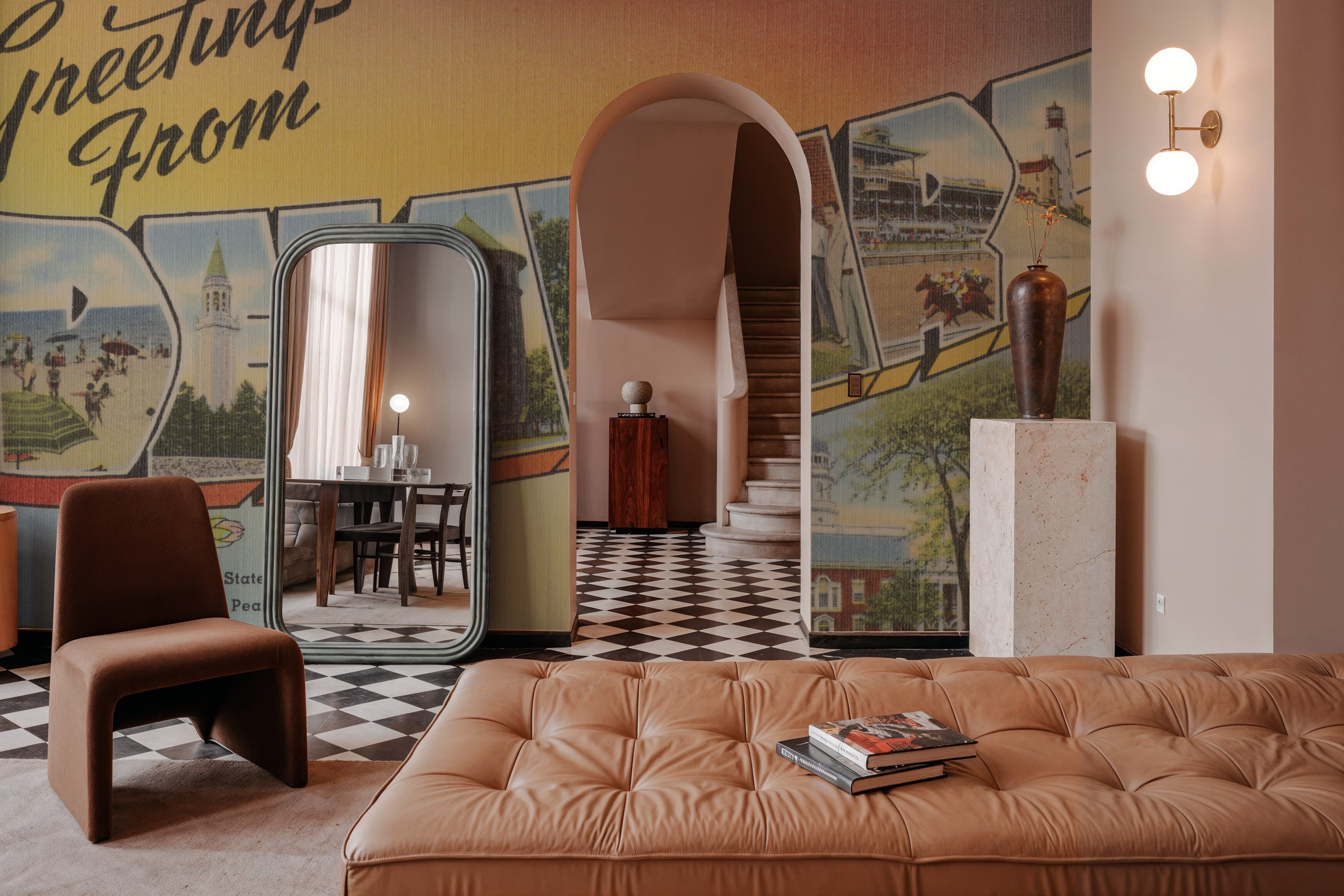 Greetings from Delaware - Screenprint Postcard, Wallpaper