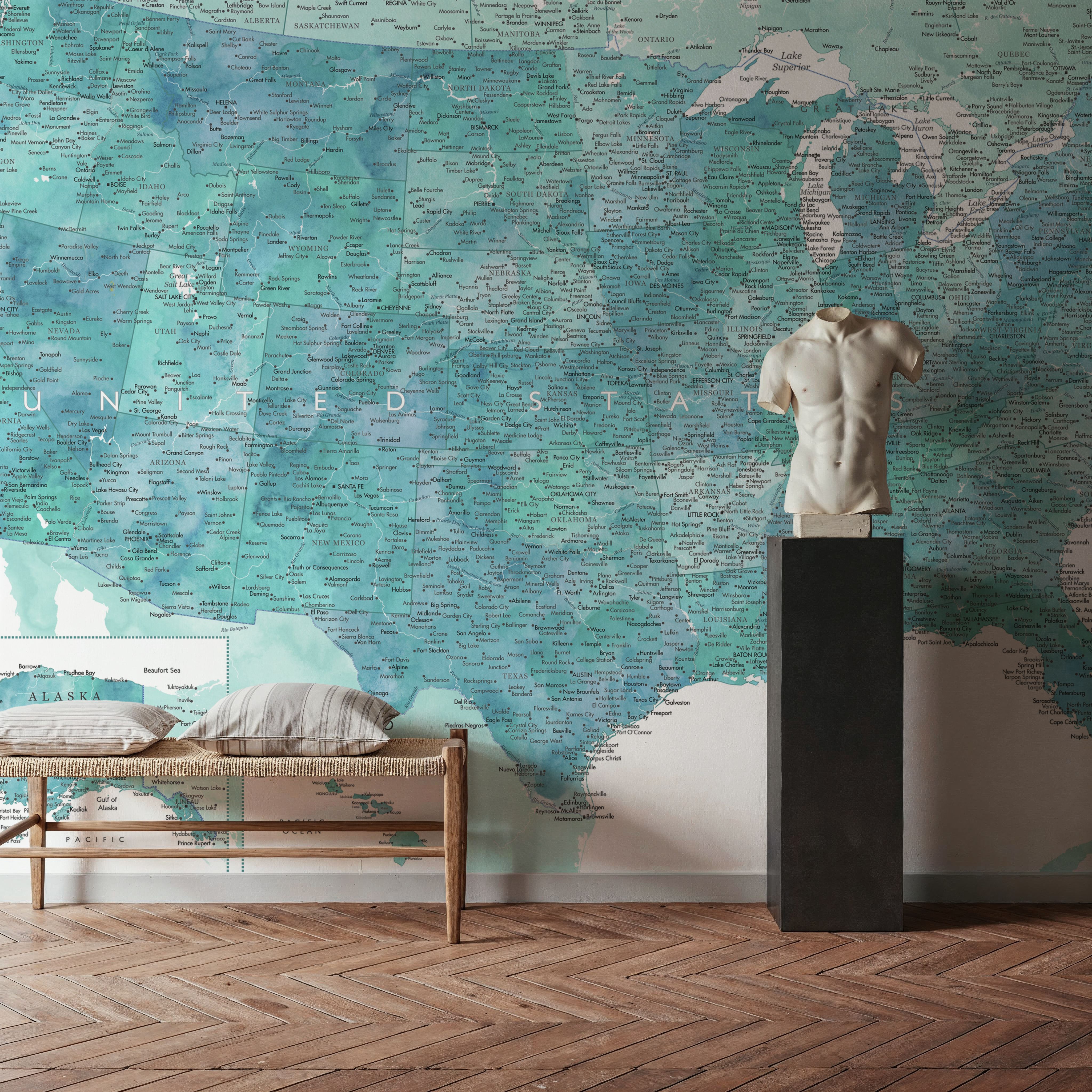 US Map Detailed - Sevyn