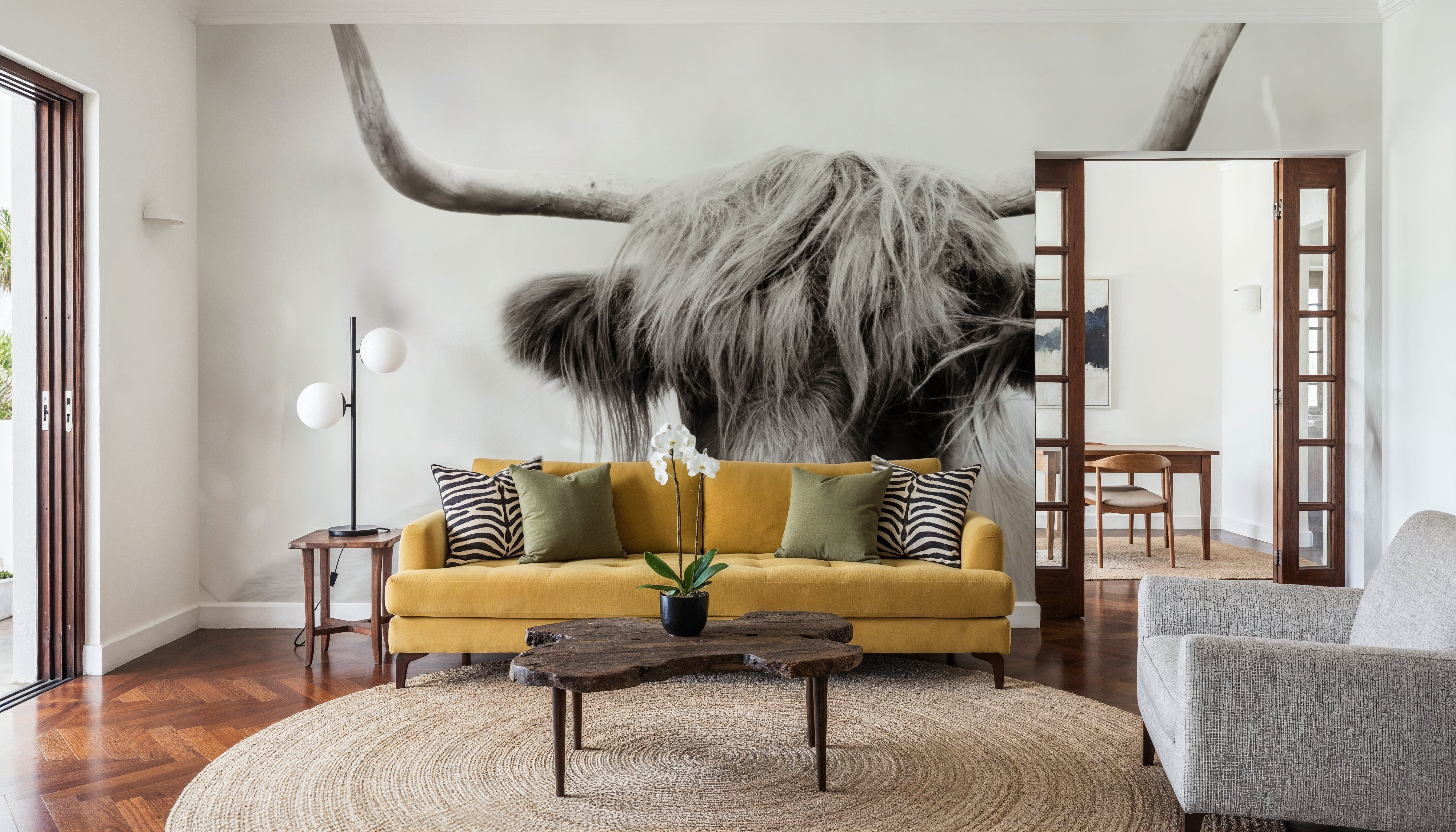 Highland Meadow Portrait BW