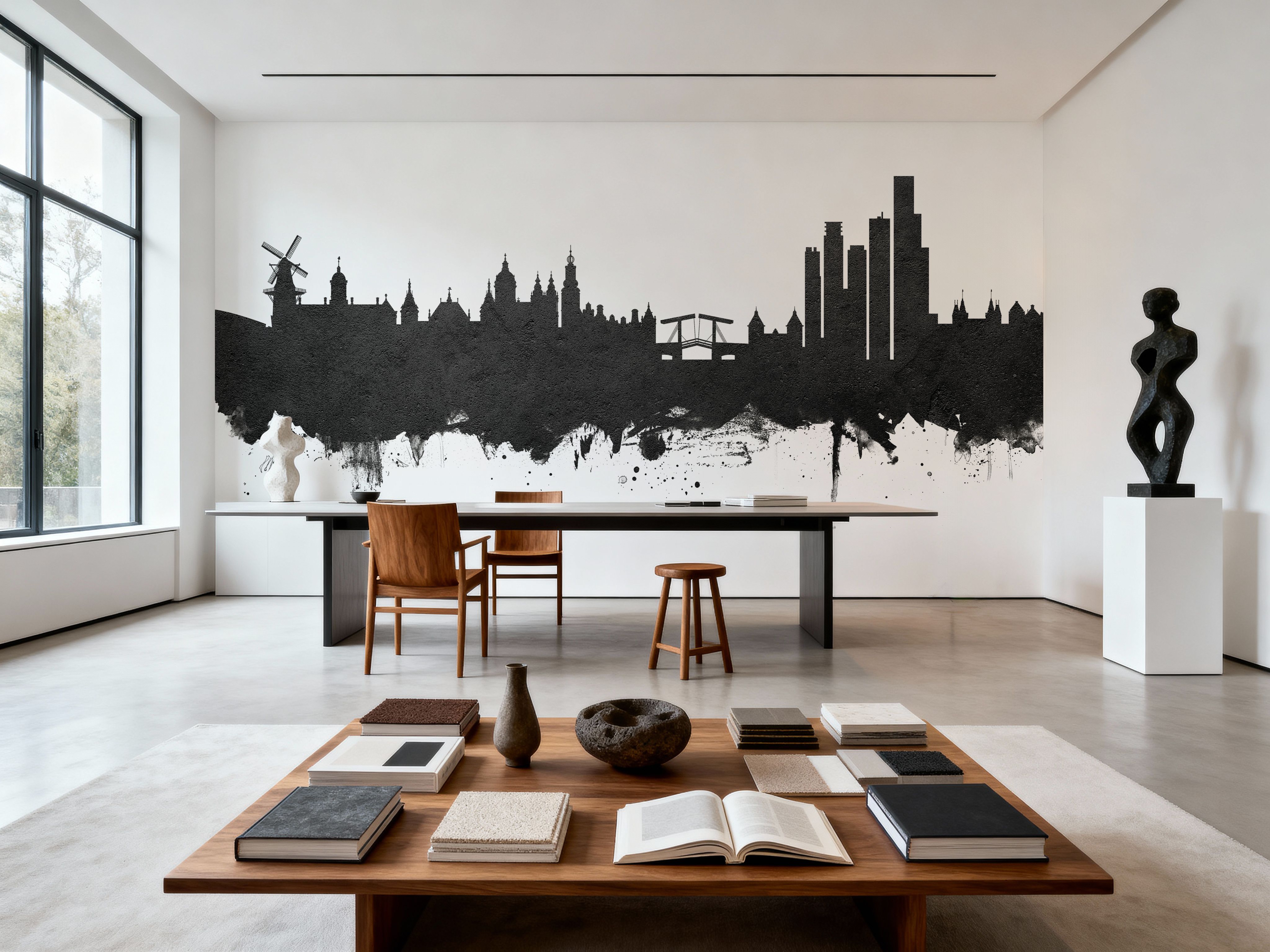 Amsterdam Skyline Black & White