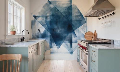 Blue Geometric Abstract Star