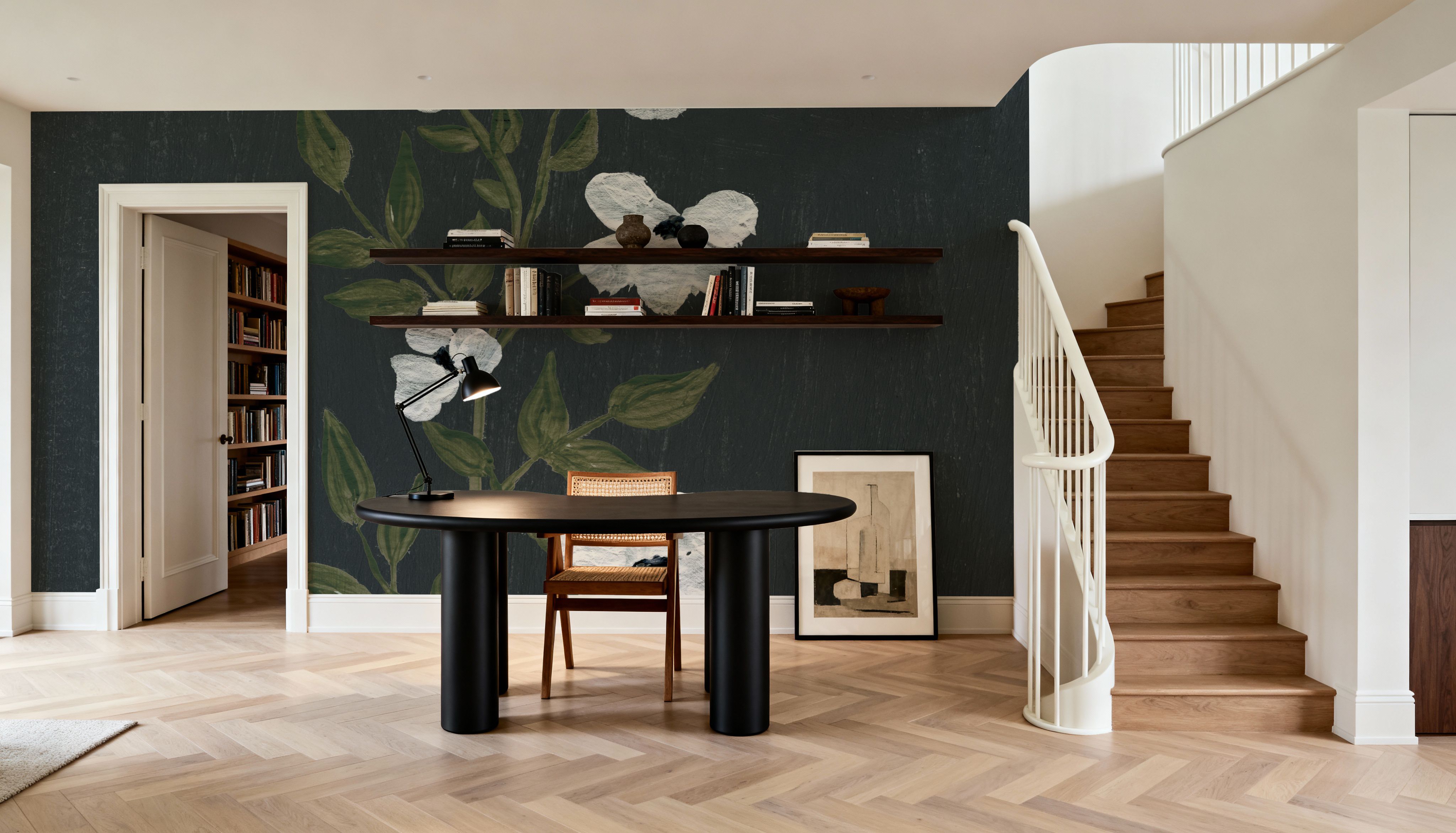 Pretty Little Flower III Black, Wallpaper