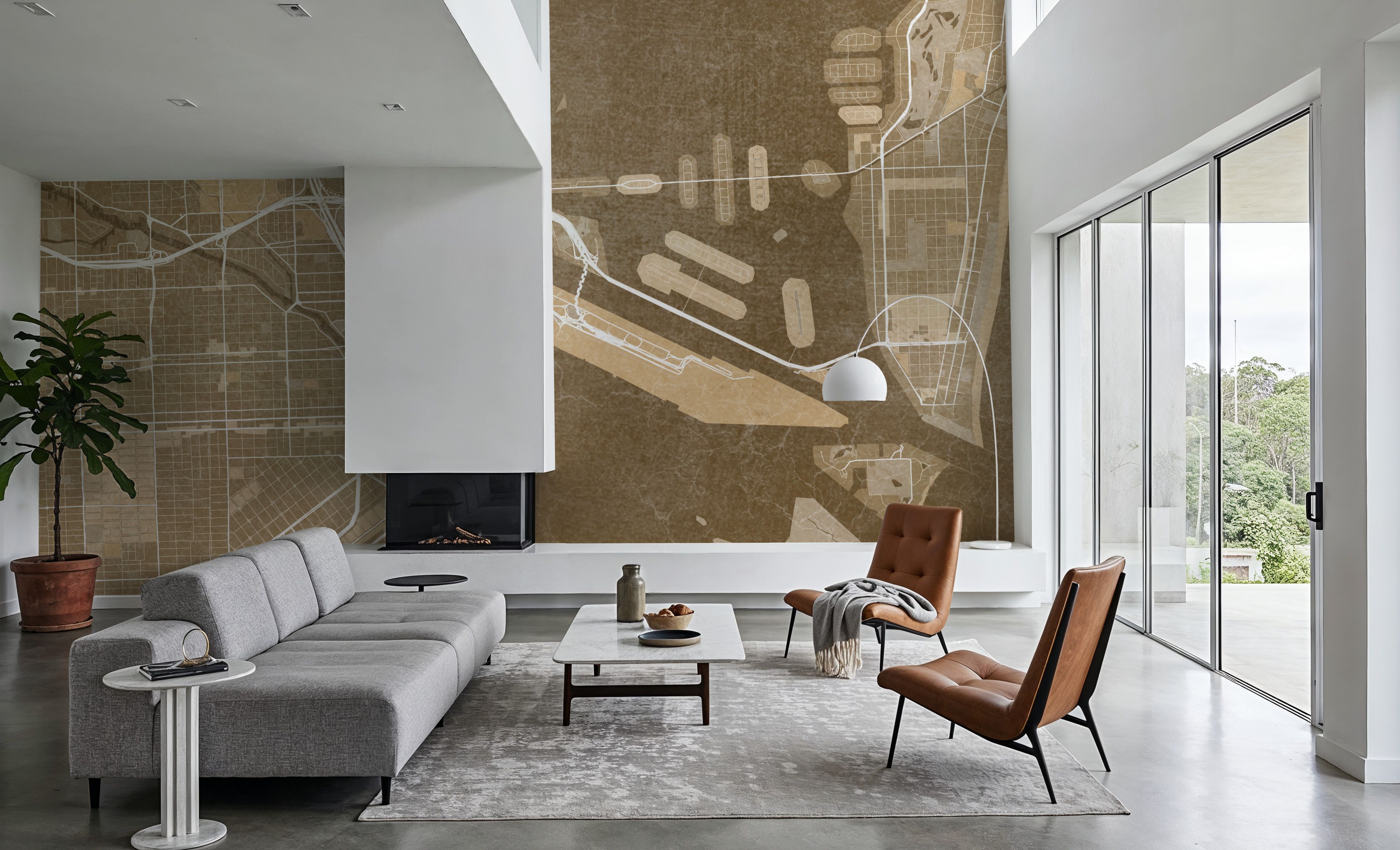 Miami Ochre, Behang