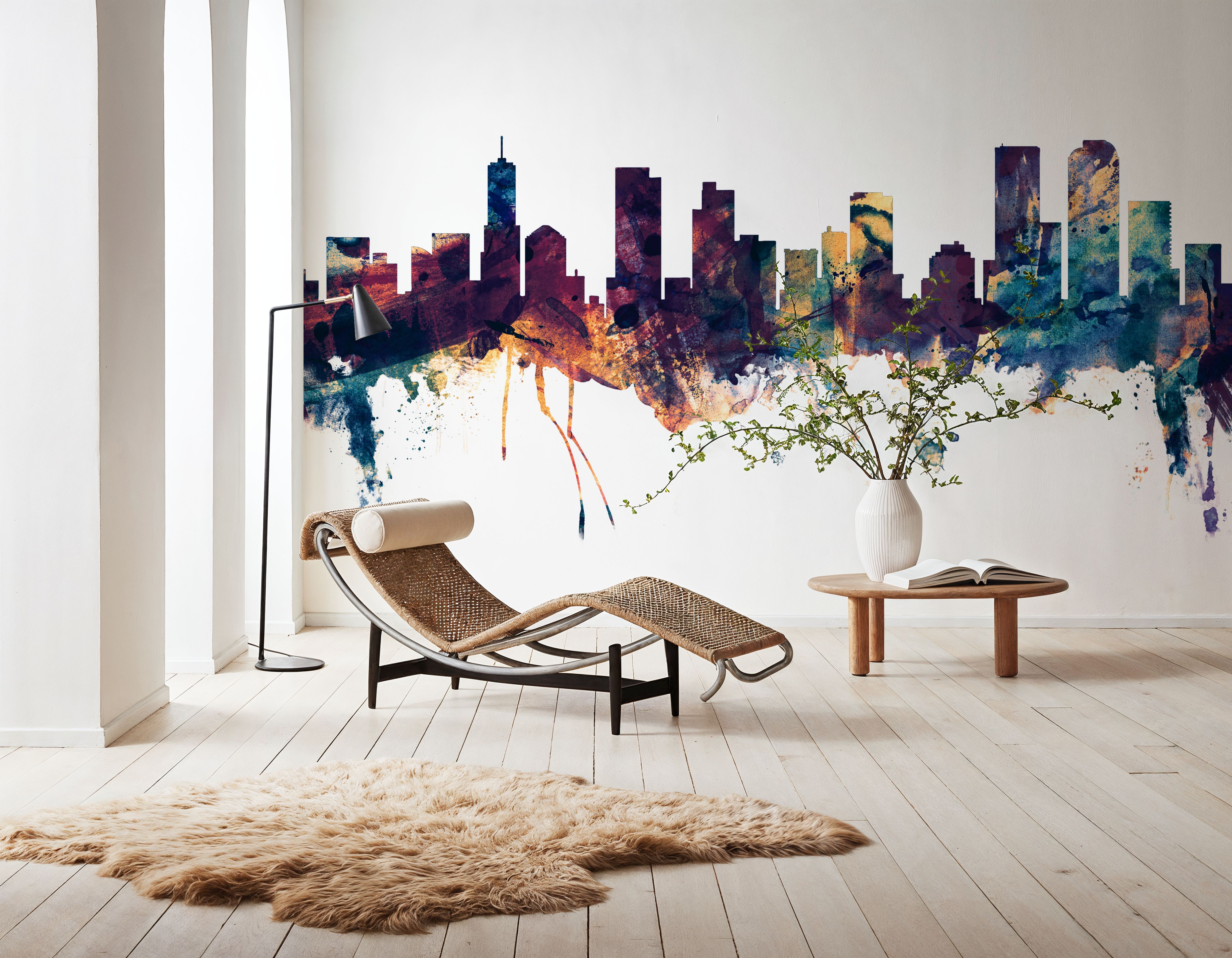 Denver Skyline Blue & Bronze