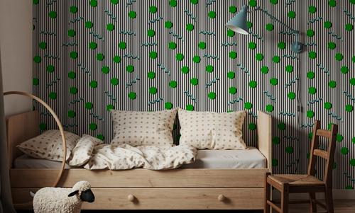 Memphis Dots & Stripes, White