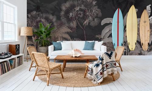 Tropical Forest Strolls Dark Gray