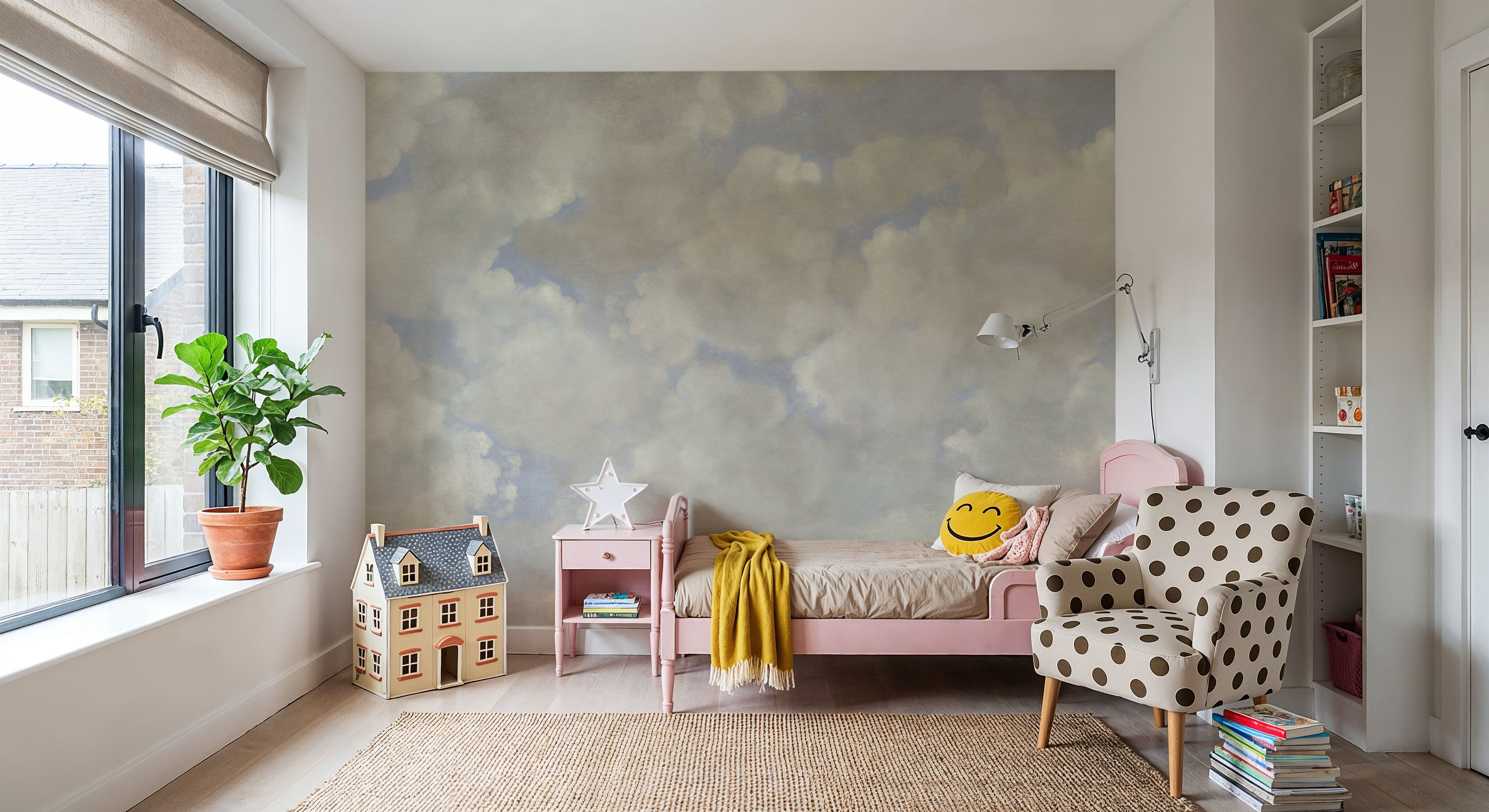 Painted Dreamy Clouds, Vintage