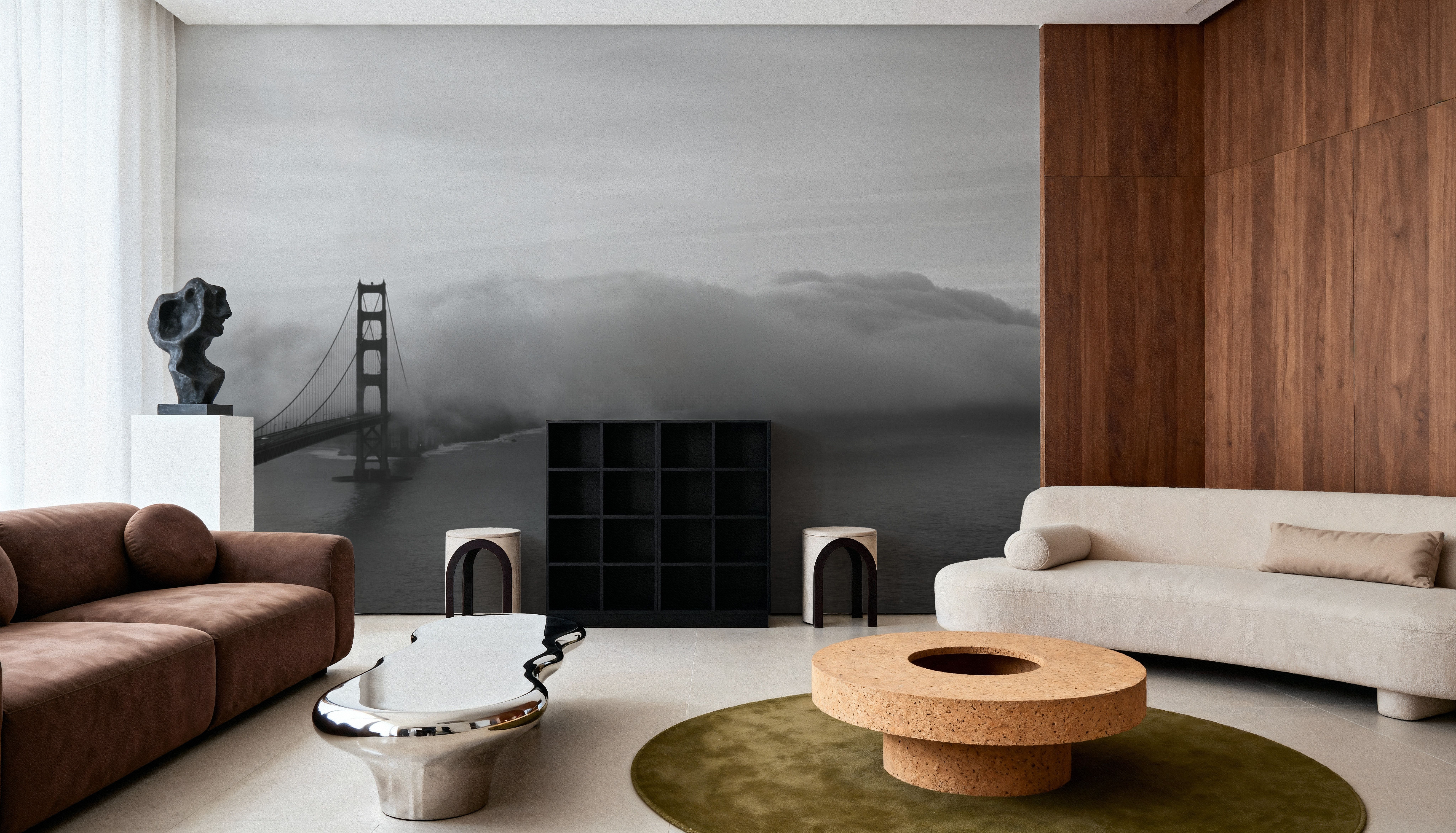 Foggy Bridge Silhouette