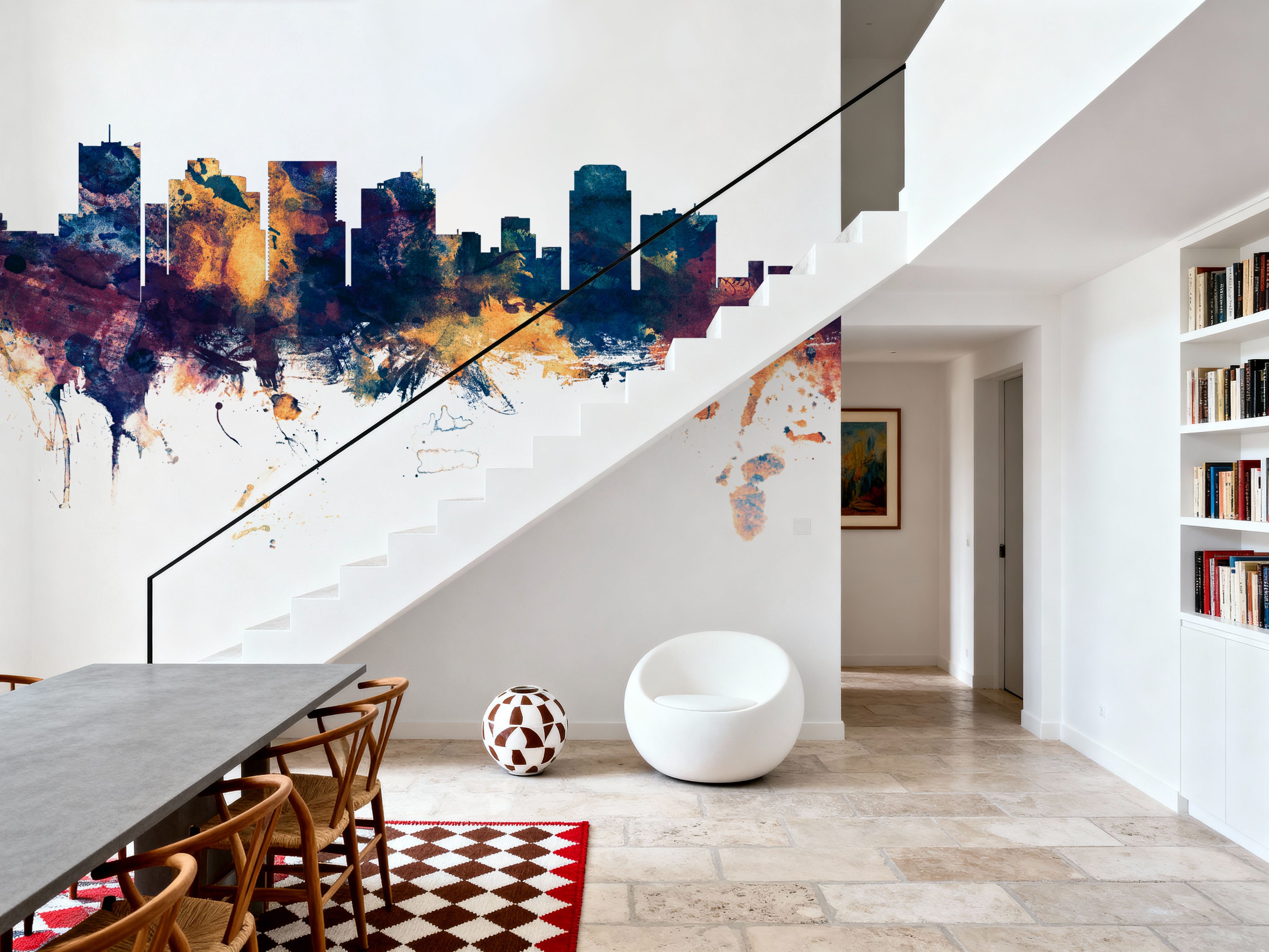 Phoenix Skyline Blue & Bronze