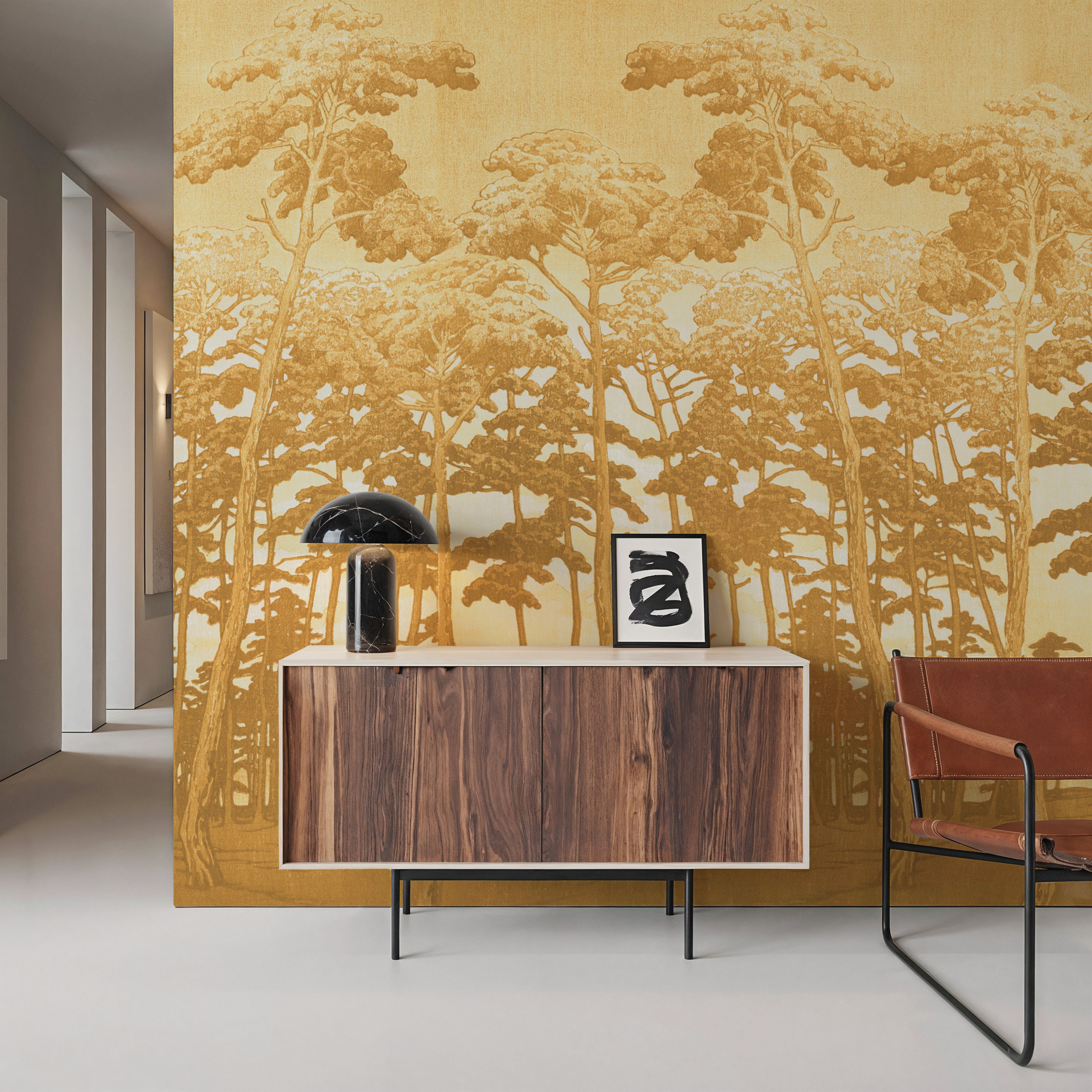 Tranquil Pinescape, Sunflower, Wallpaper