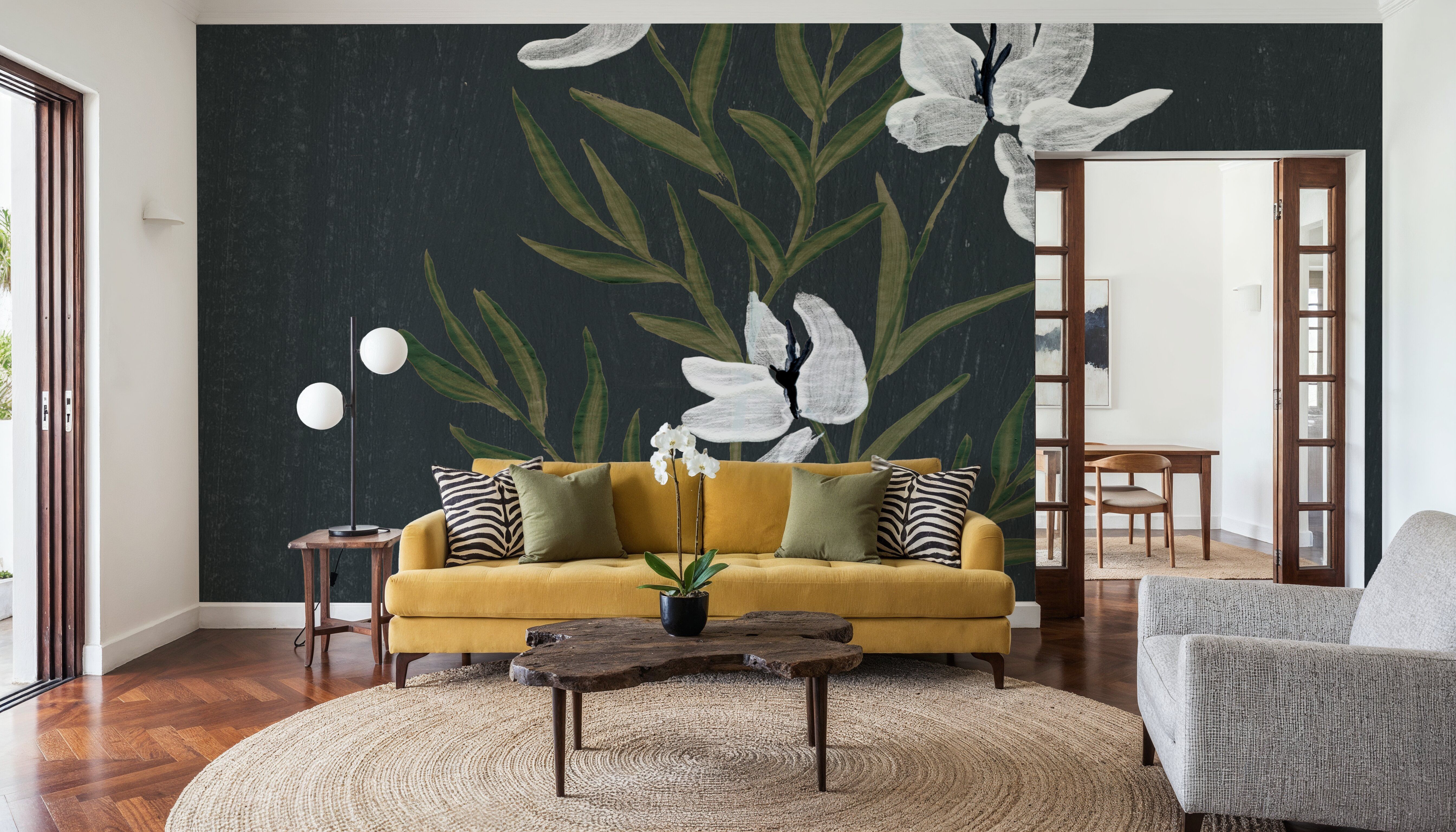 Pretty Little Flower IV Black, Wallpaper