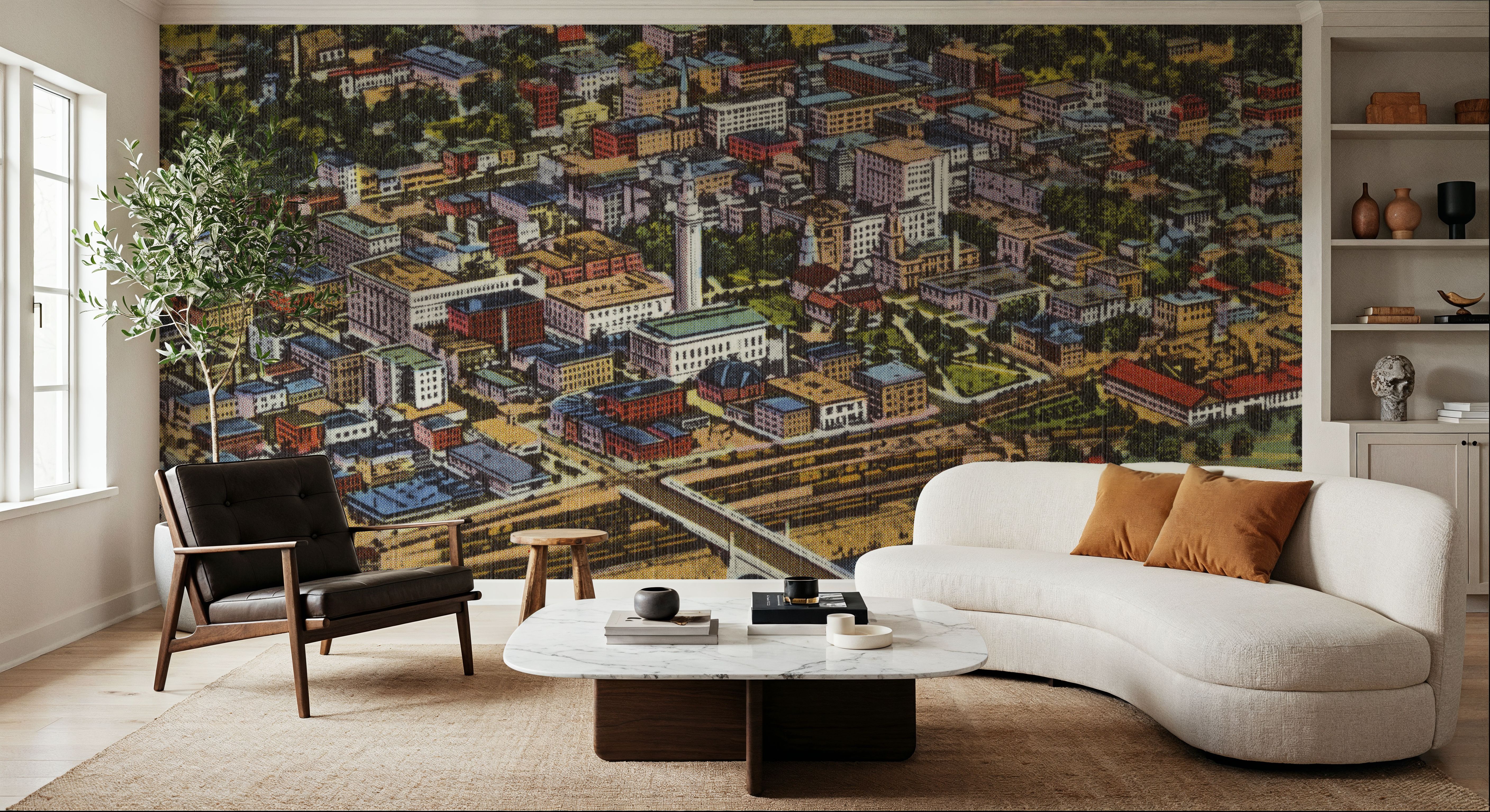 Greetings from the City - Screenprint Postcard, Wallpaper