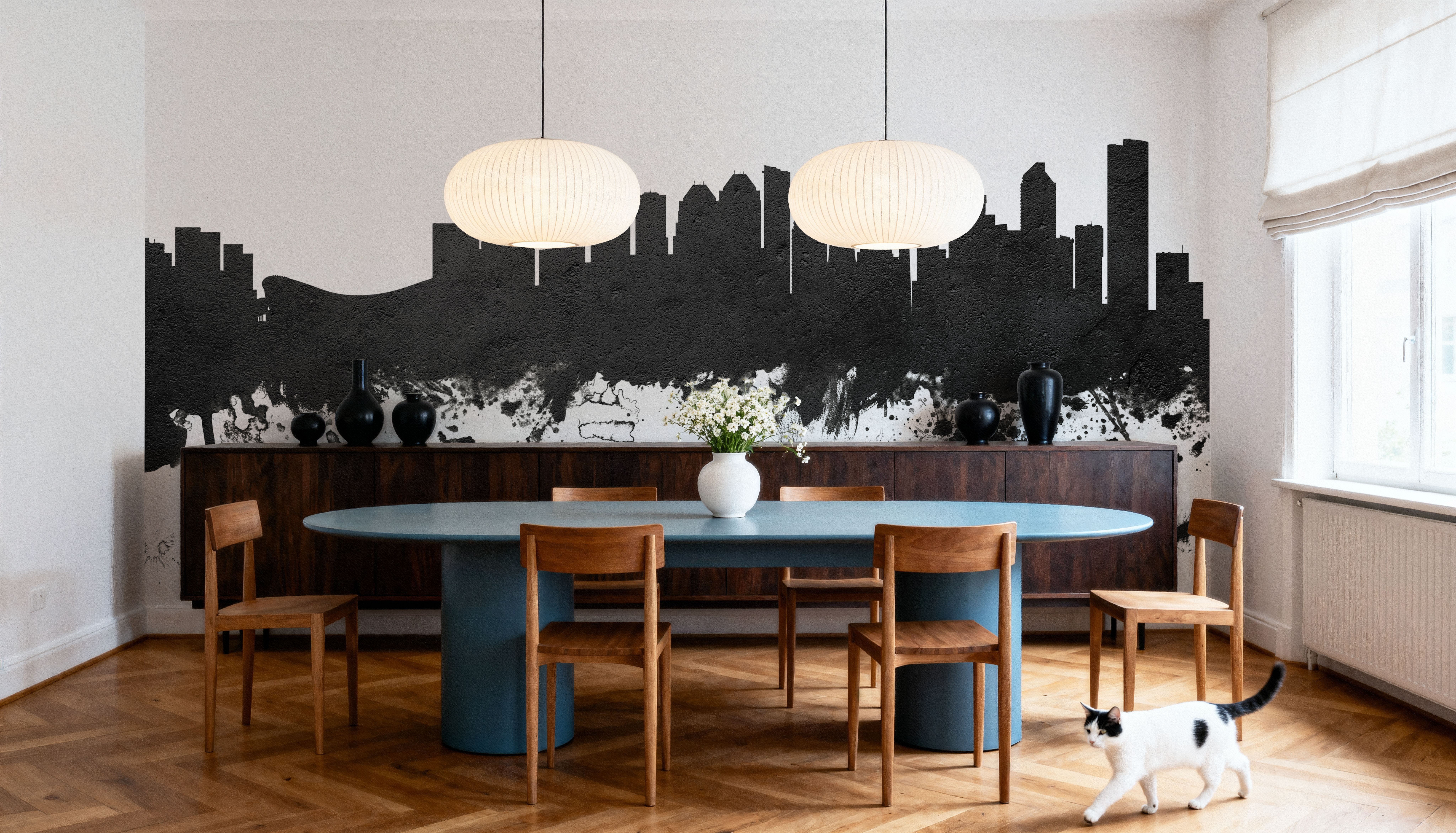 Calgary Canada Skyline Black & White