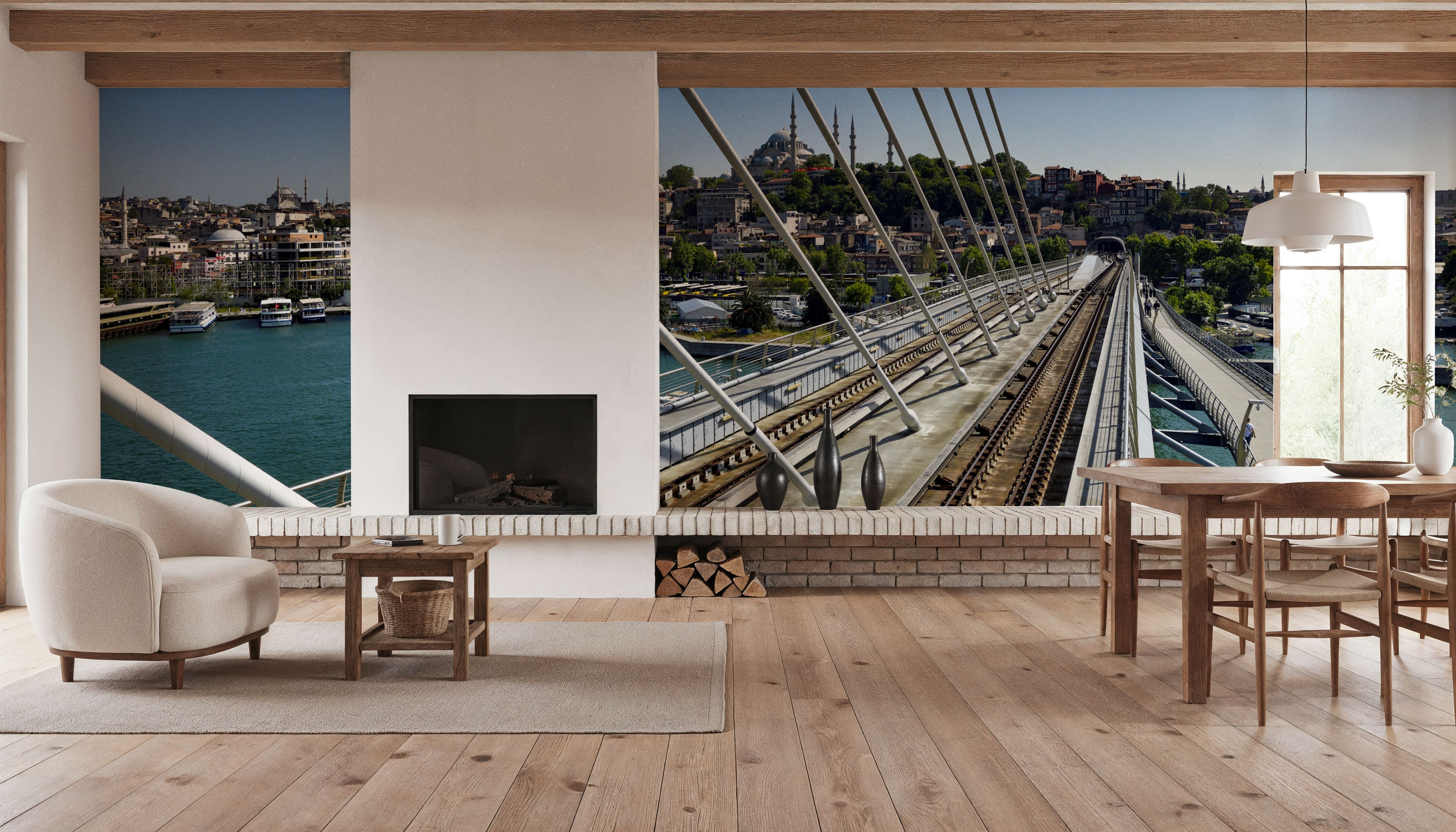 Urban Bridge Panorama, Wallpaper