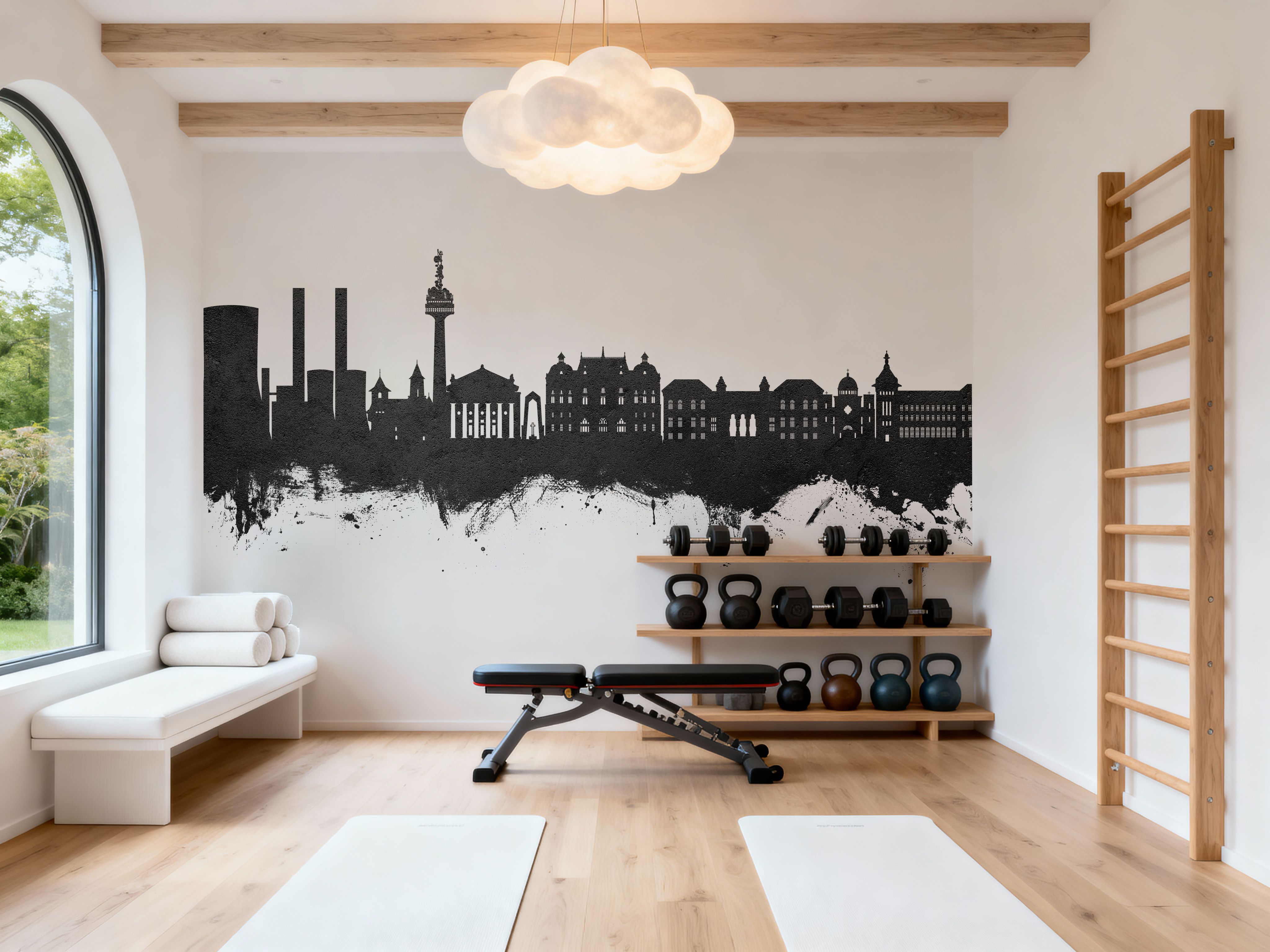 Galaţi Romania Skyline Black & White