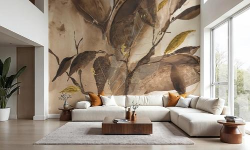 Gilded Leaf Collage I