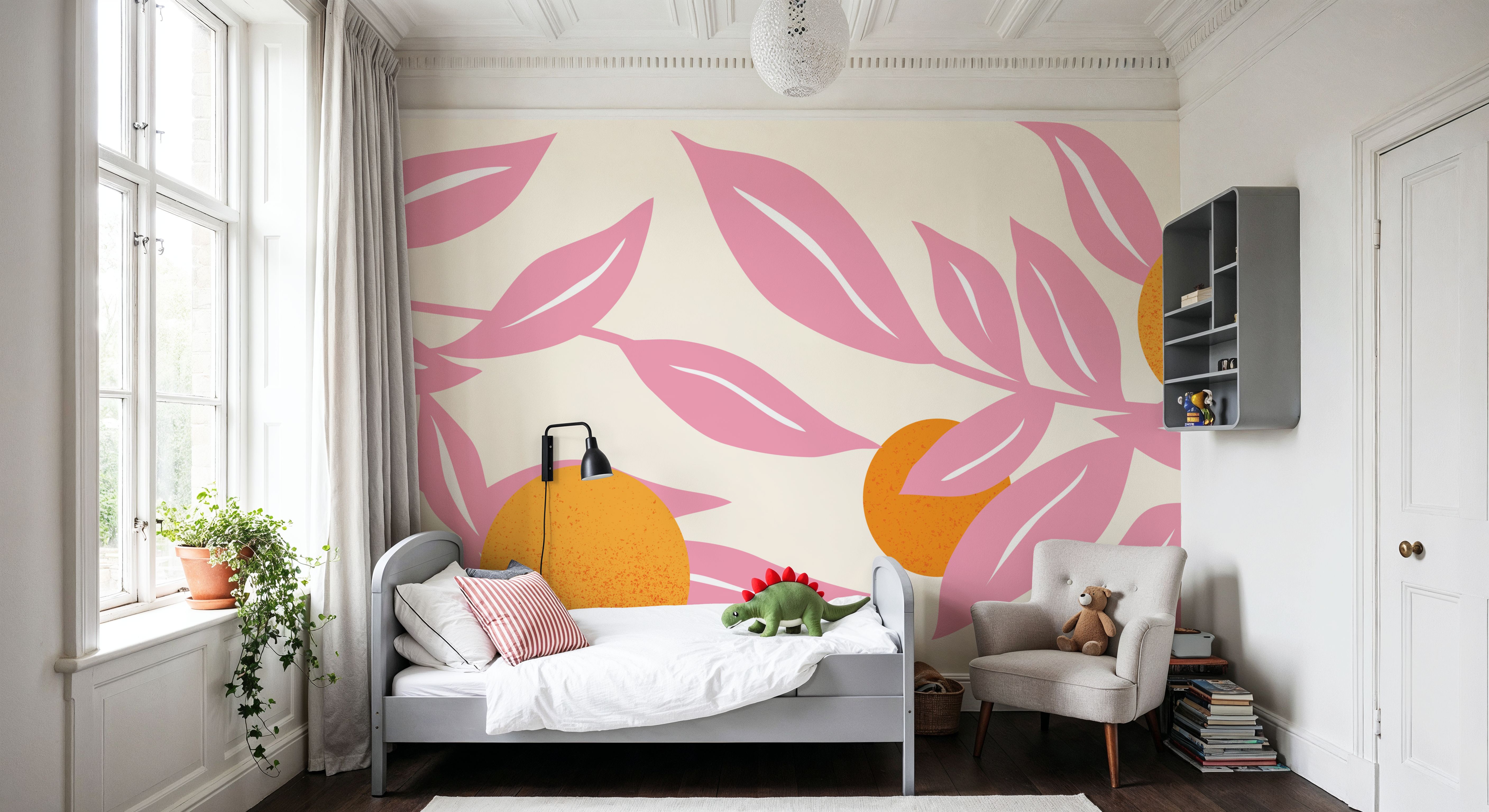 Stylized Flowers in Pink